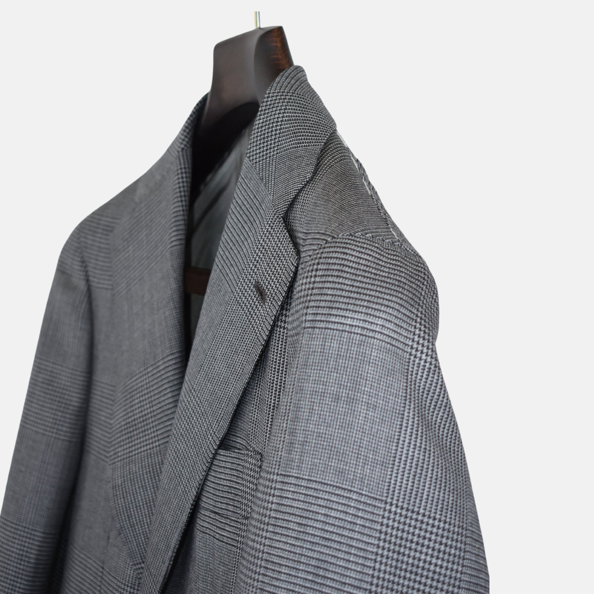 Gray-Black Checkered Blazer made of Wool (EU 50)
