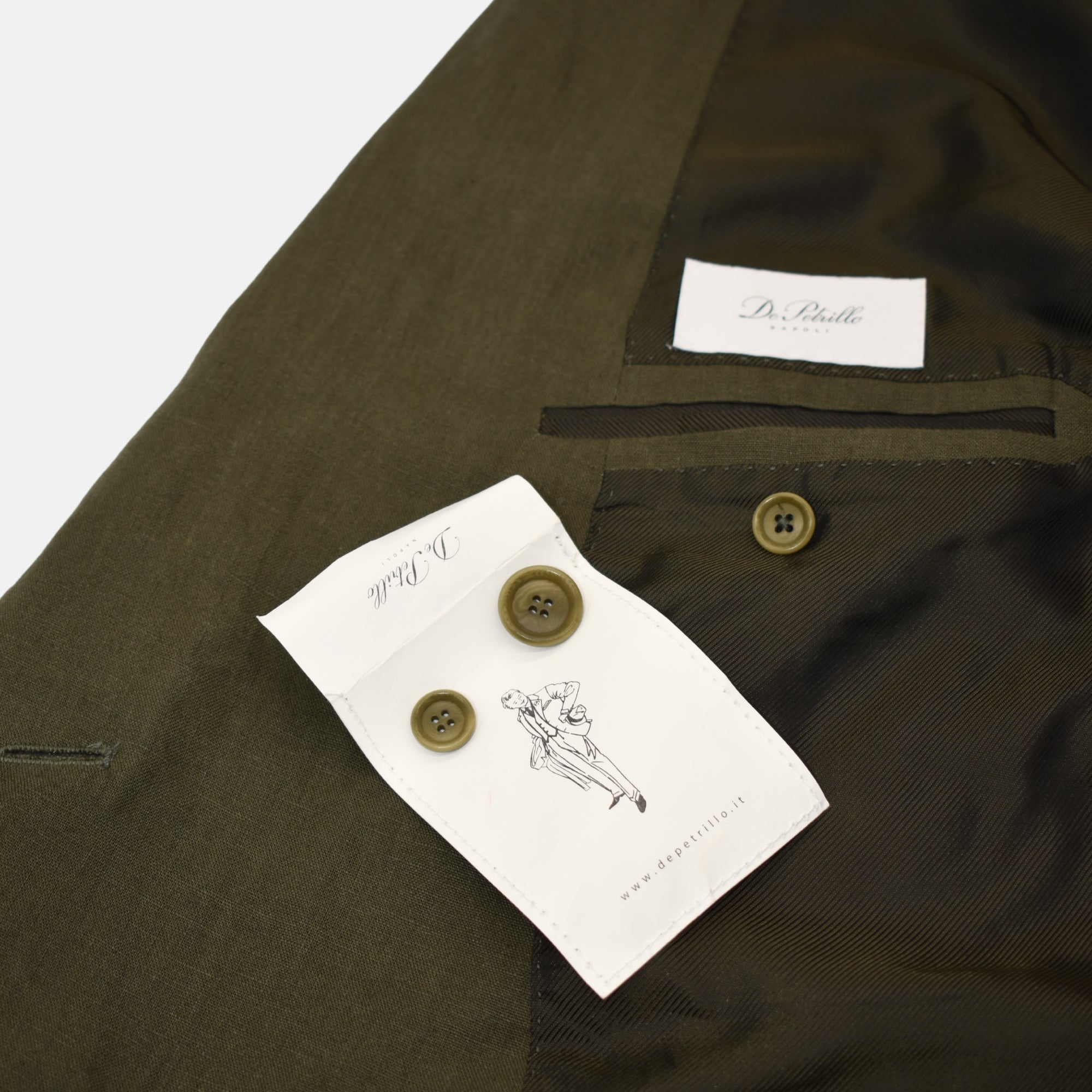 Khaki Suit made of Linen (EU 54)