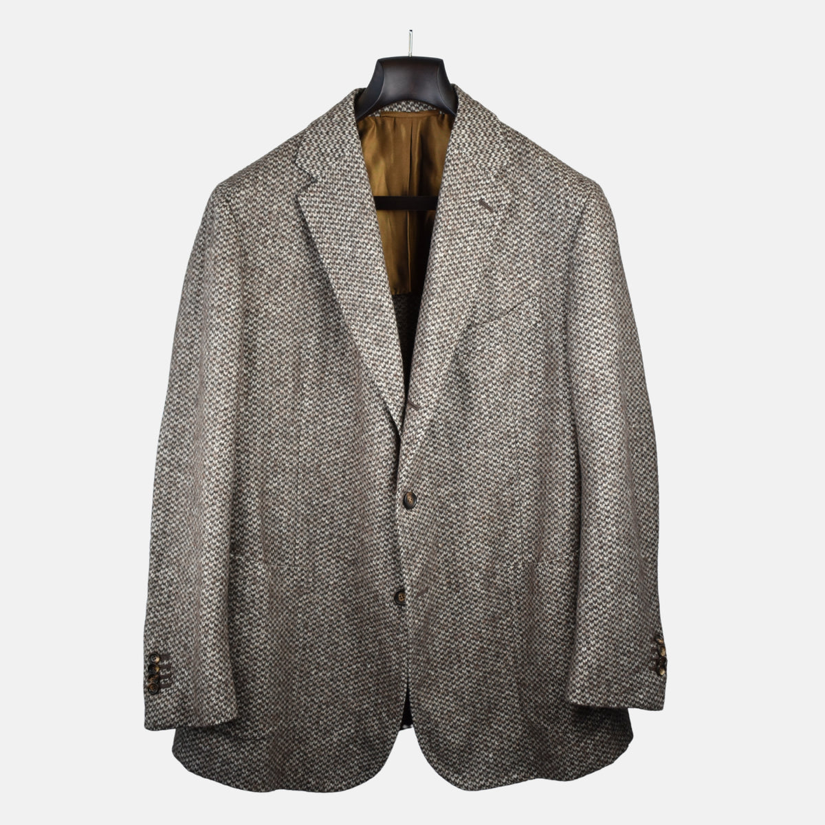 Brown/Creme Blazer made of Wool/Baby Alpaca/Polyamide (EU 54)