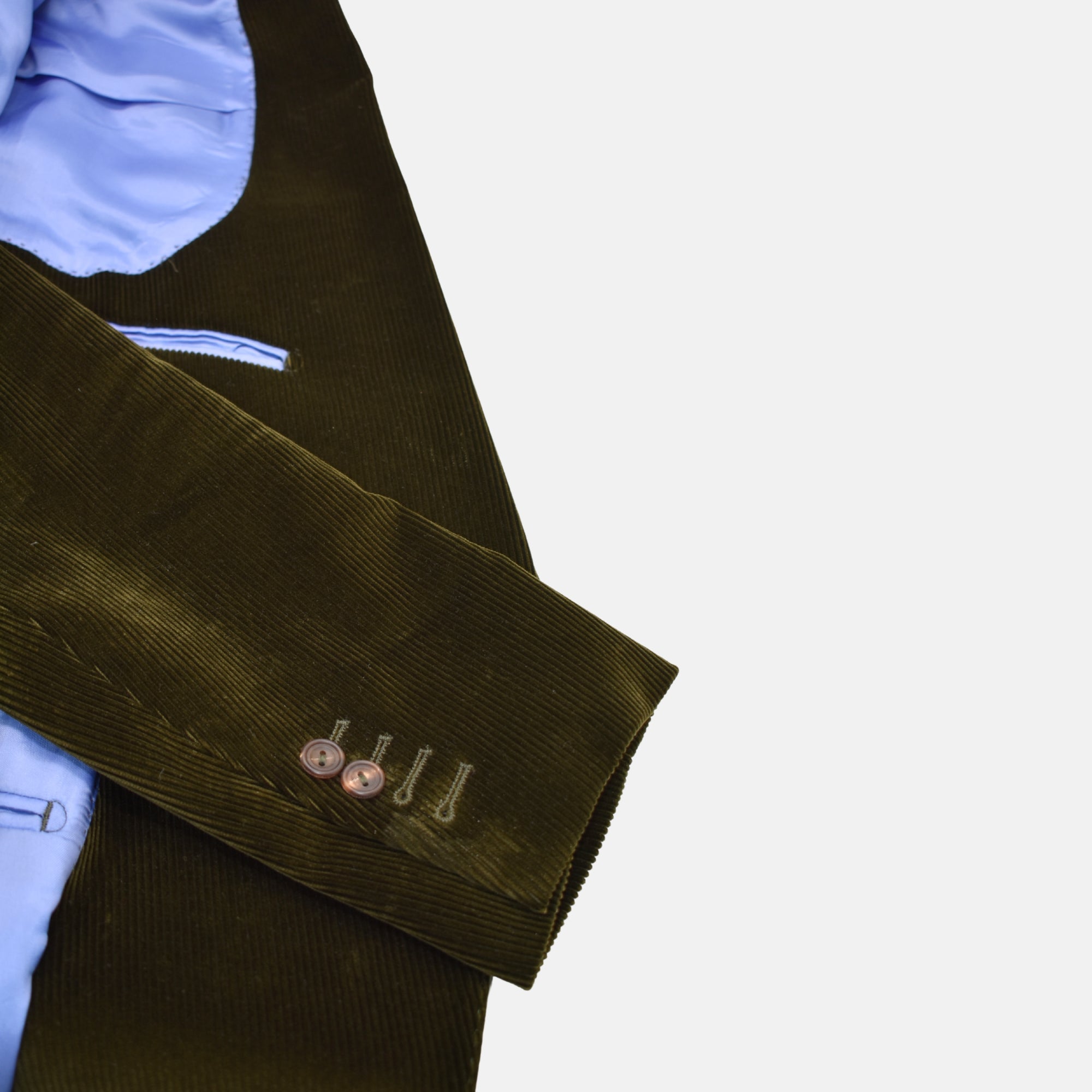 Dark Olive Cordurouy Suit made of Cotton ( EU 50)