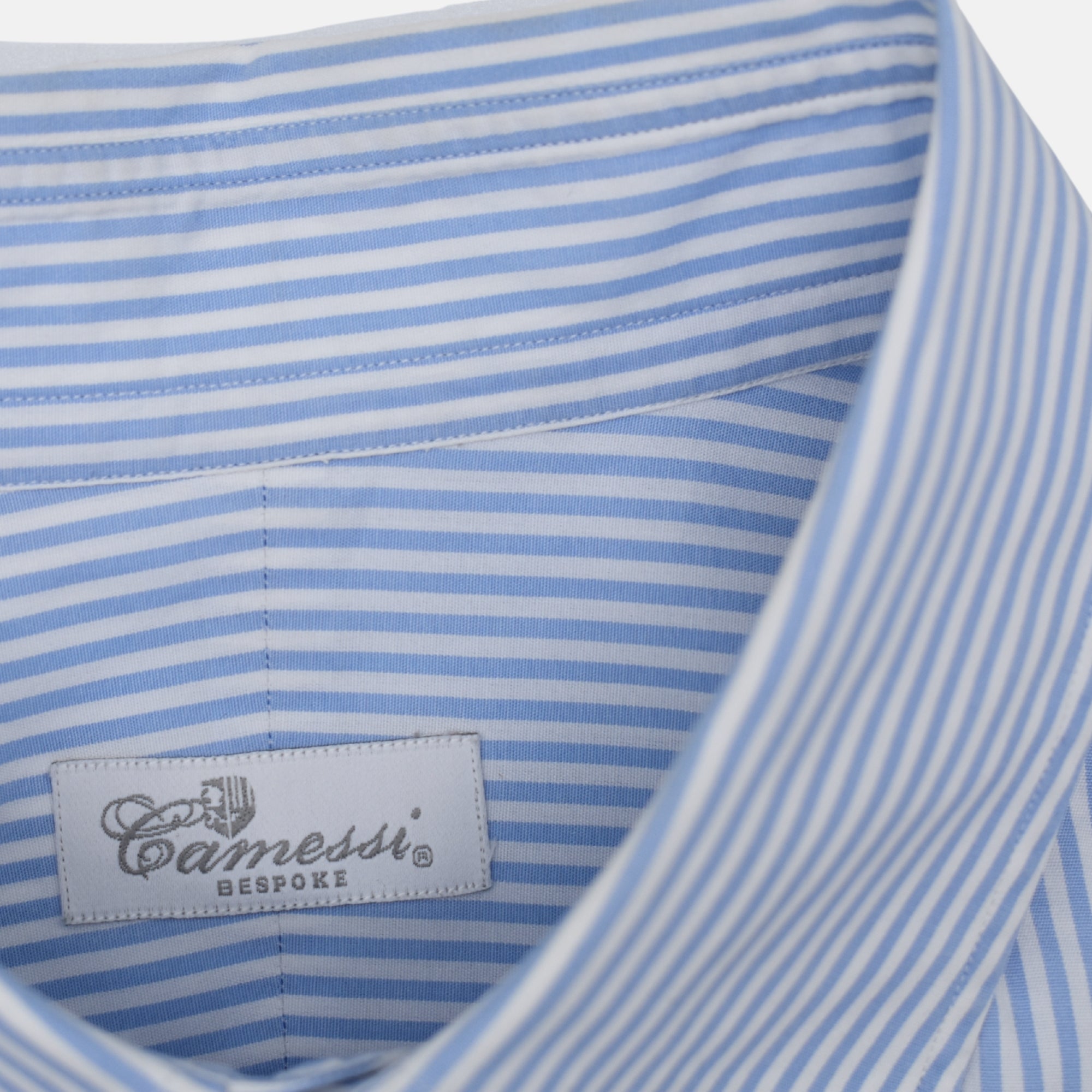 Blue-White Striped Shirt made of Cotton (EU 41)