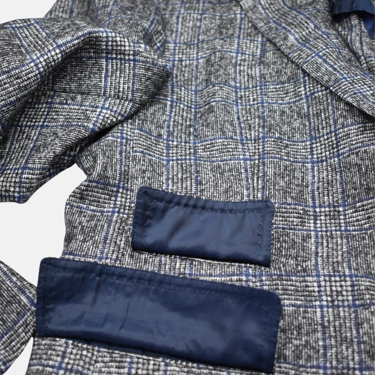 Multicoloured Checkered Suit made of Wool/Baby Alpaka (EU 54)