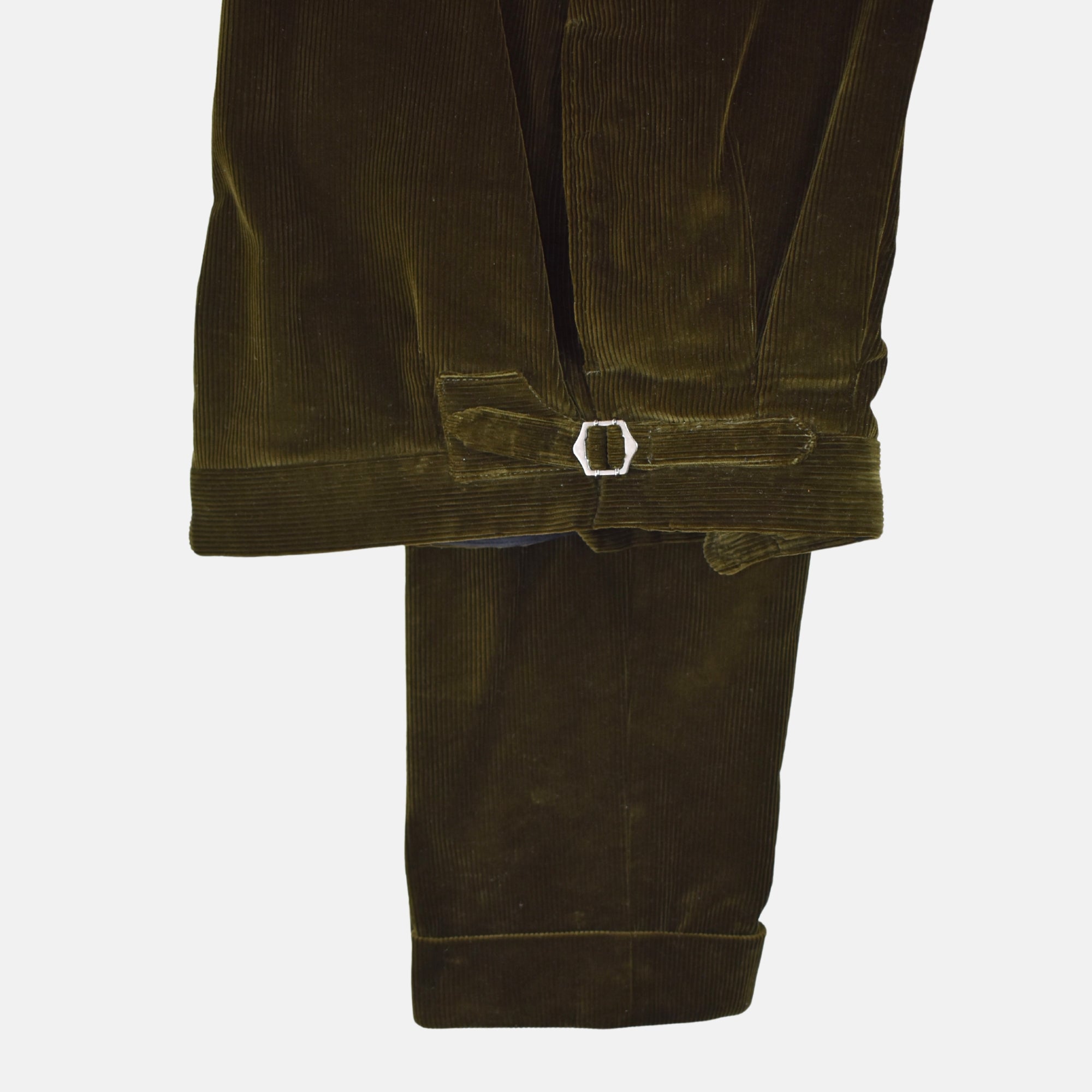 Dark Olive Cordurouy Suit made of Cotton ( EU 50)
