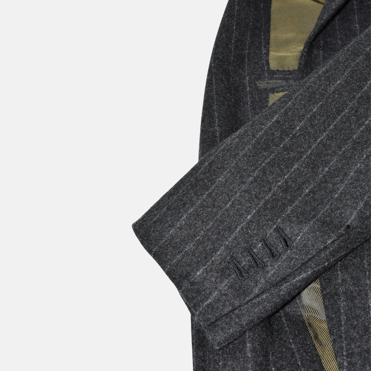 Brown/Grey Chalkstripe Blazer made of Wool (EU 46)
