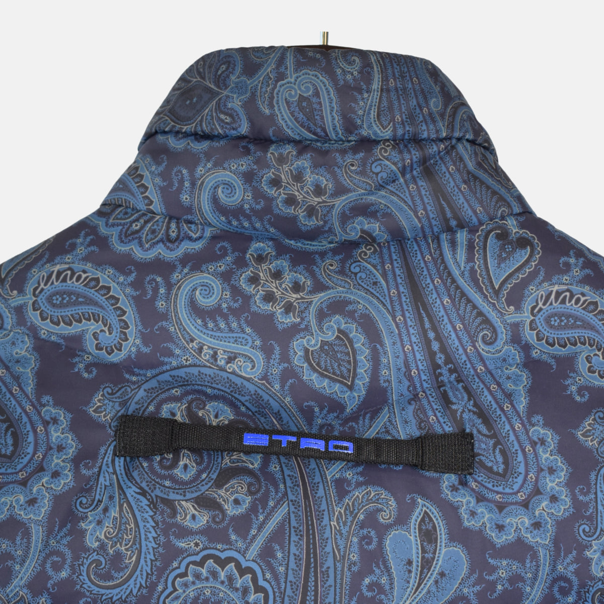 Blue Patterned Down Jacket made of Polyamide (S)