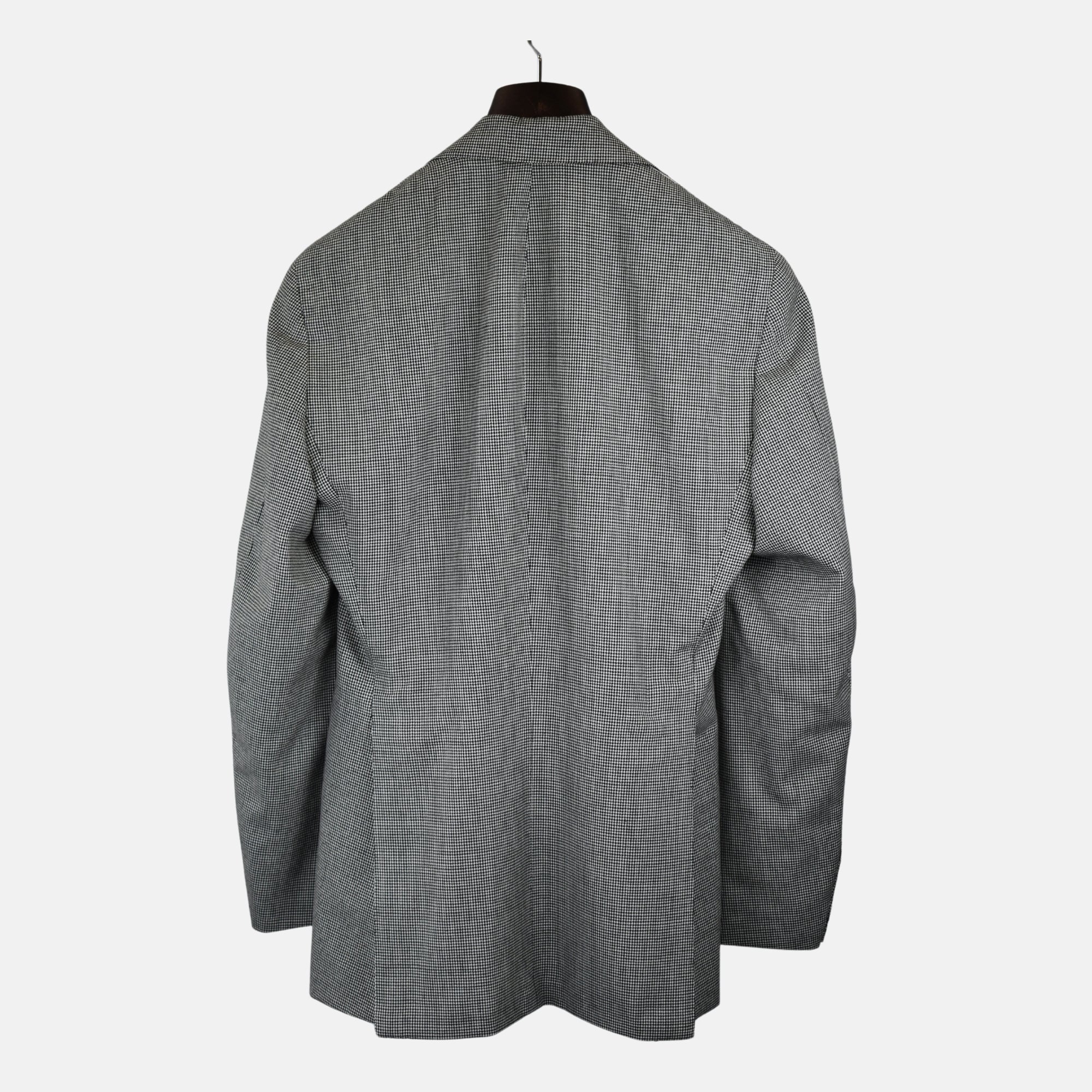 Black-White Houndstooth Patterned Blazer made of Wool (EU 50)