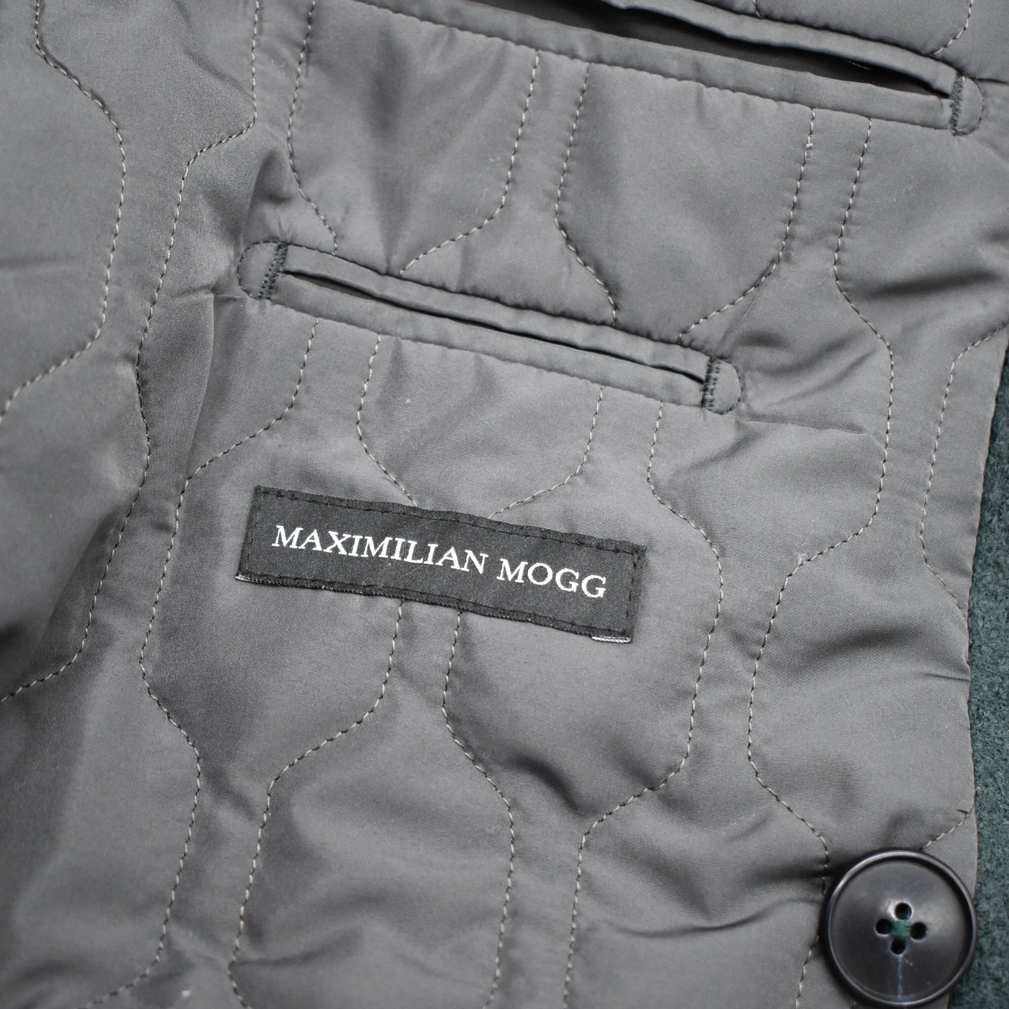 Green Double Breasted Coat made of Virgin Wool (EU 51)