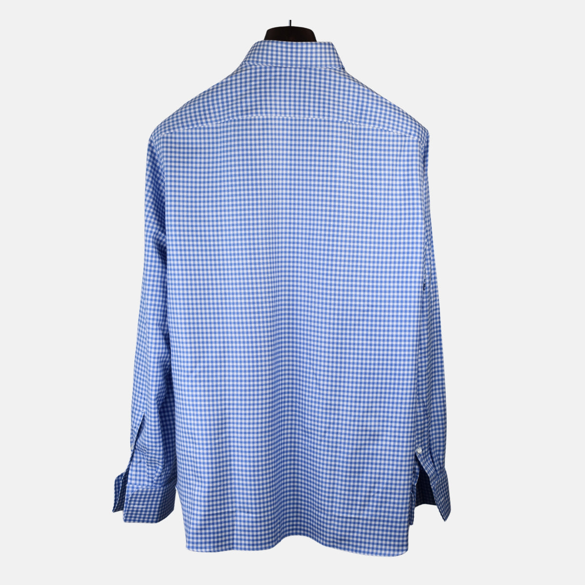 Blue/White Checked Cuffed Shirt made Cotton (EU 42)