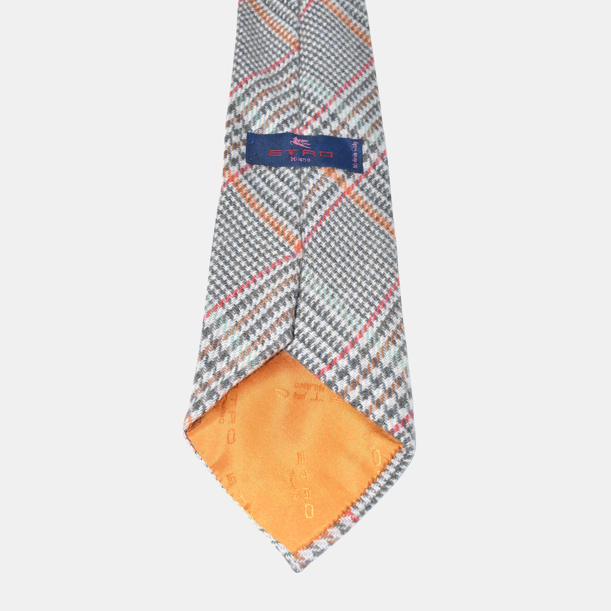 Multicoloured Checkered Tie made of Cashmere