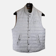 Light Gray Melange Vest made of Cotton (M)
