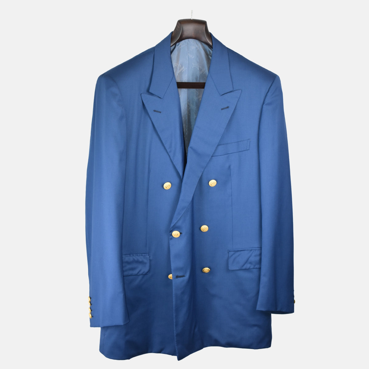 Indigo Blue Double Breasted Blazer made of Wool (EU 52)