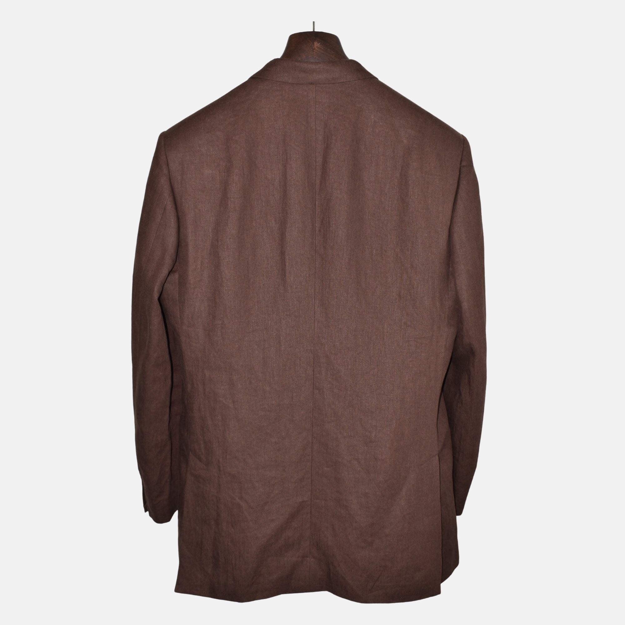 Brown Double Breasted Blazer made of Linen (EU 54)