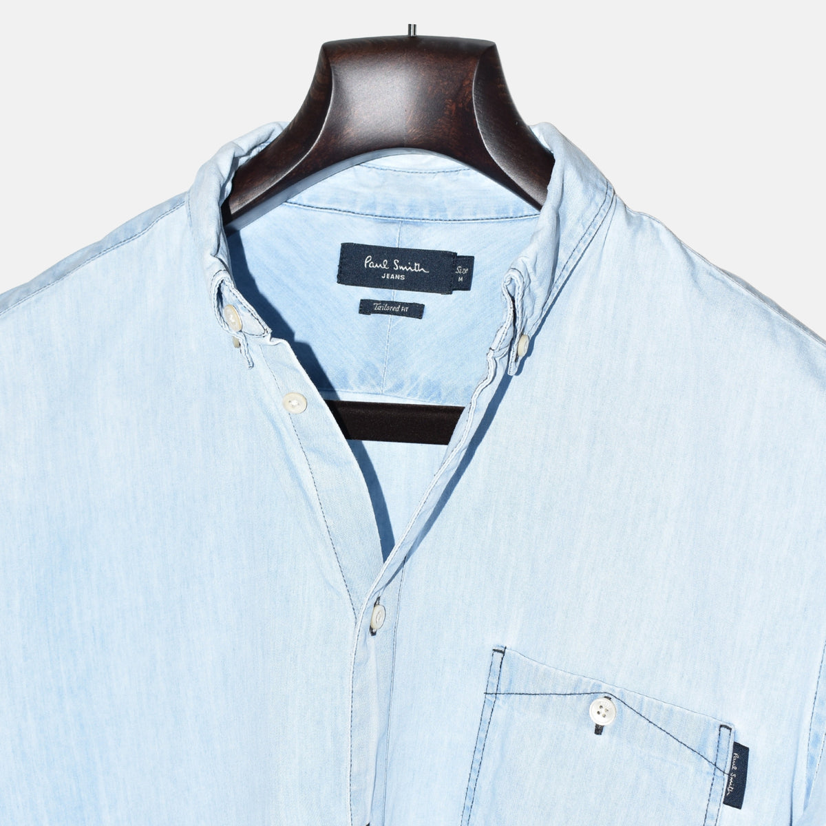 Light Blue Denim Shirt made of Cotton (M)