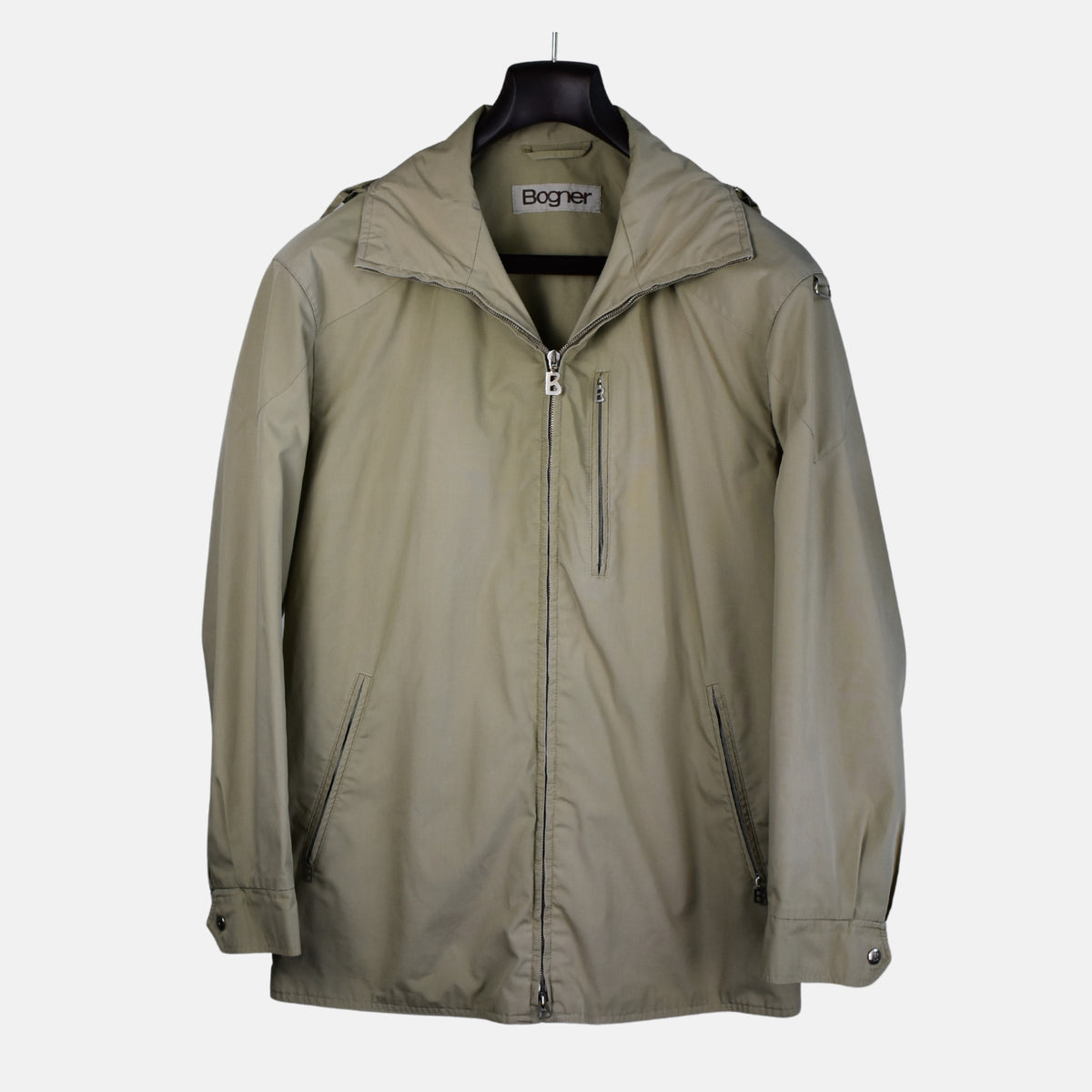 Beige Hooded Jacket made of Cotton (EU 50)