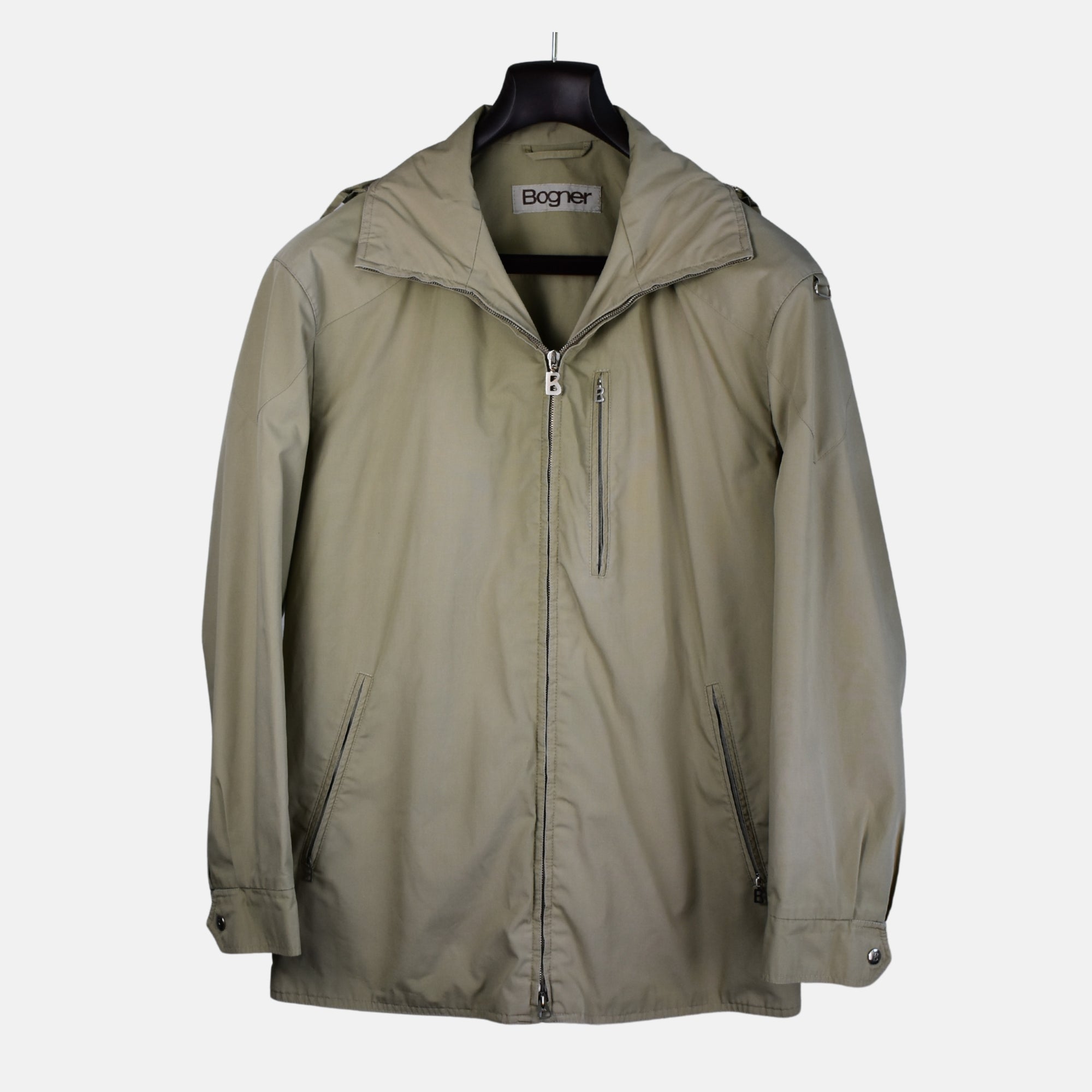 Beige Hooded Jacket made of Cotton (EU 50)