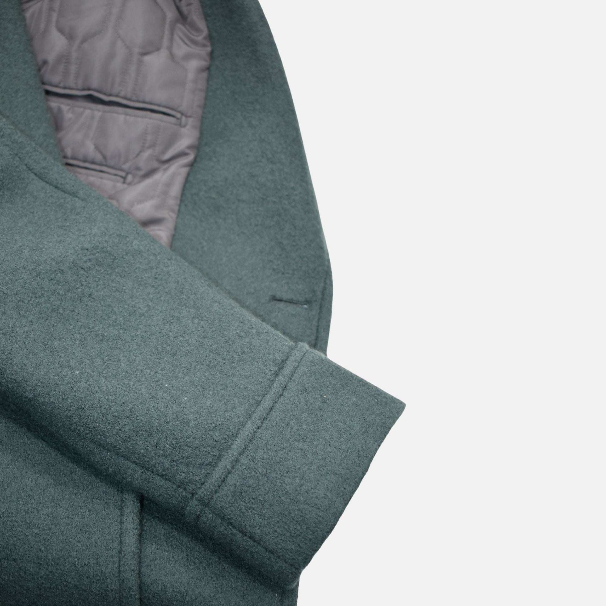 Green Double Breasted Coat made of Virgin Wool (EU 51)