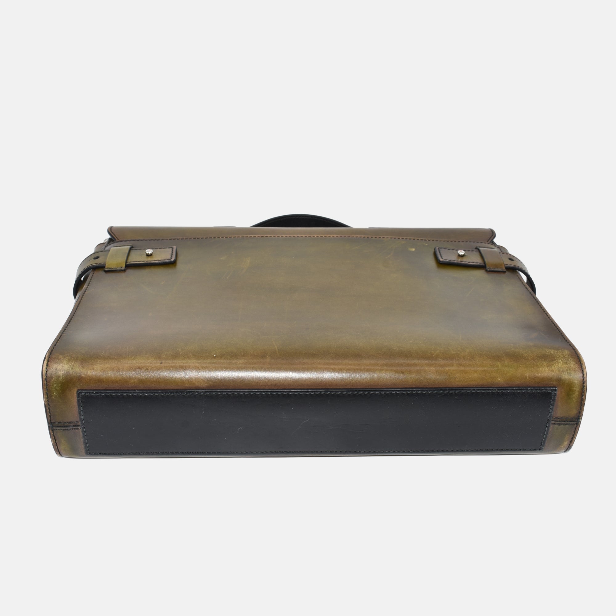 Green Briefcase made of Leather (OS)