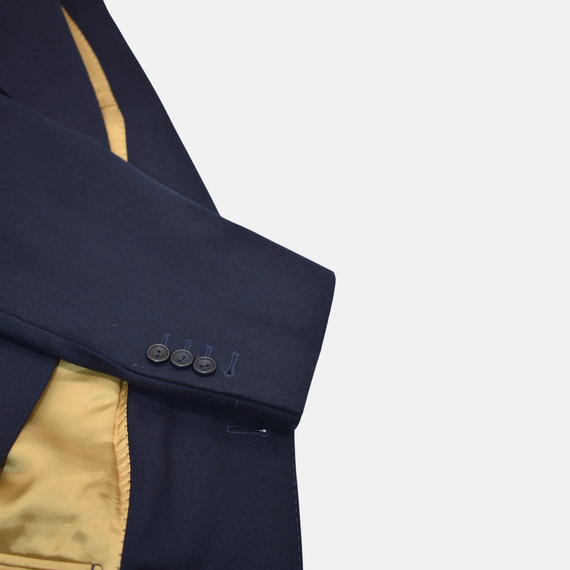 Darkblue Herringbone Suit made of Wool (EU 50)