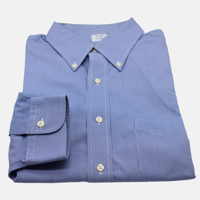 Blue/White Checkered Shirt made of Cotton (EU 45)