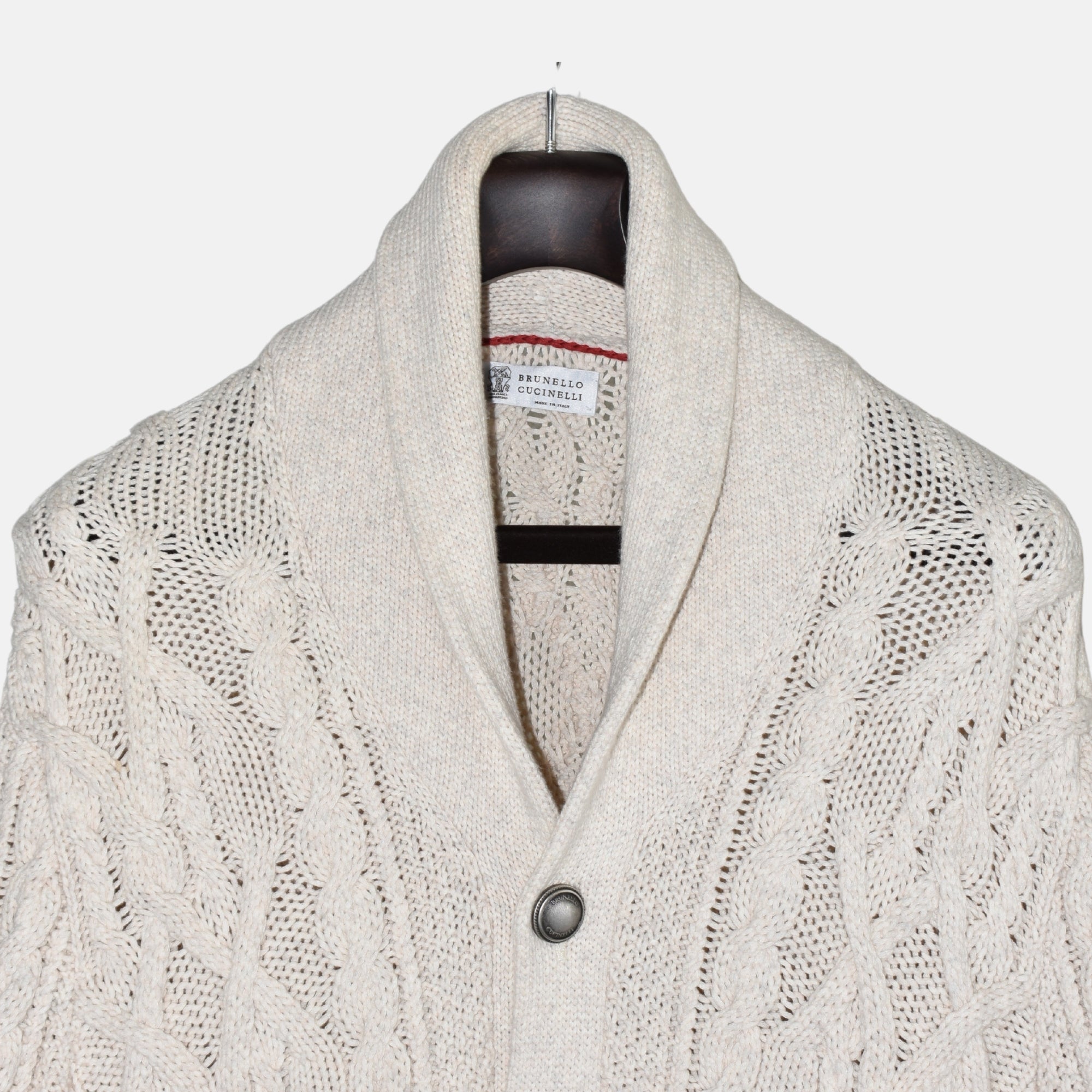 Cream Cardigan made of Cotton/Polyamide (EU 52)