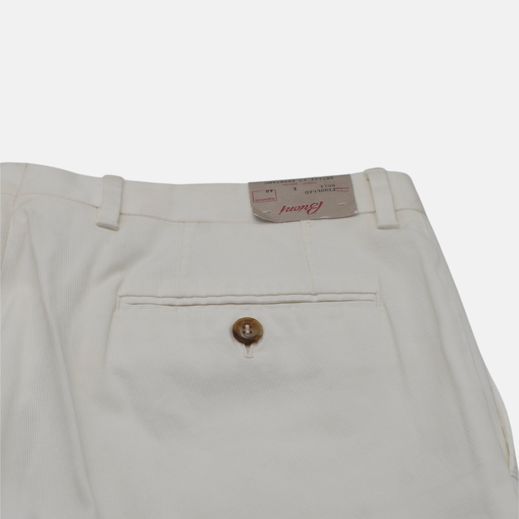 Offwhite Summer Corduroy Trousers made of Cotton ( EU 48)