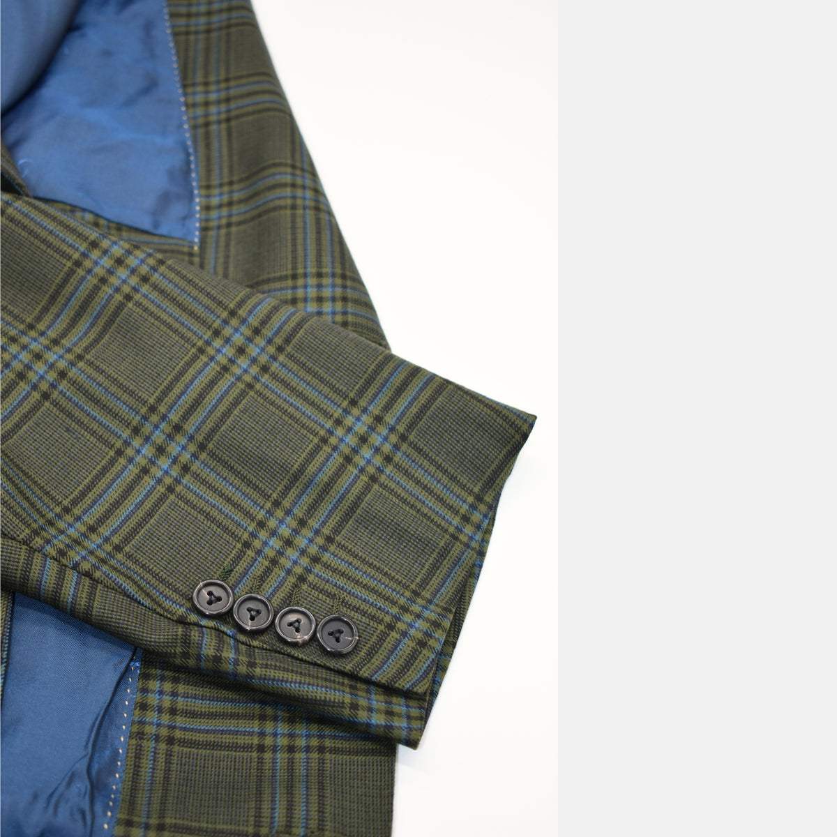 Buntkarierter Blazer aus Wolle (EU 52)