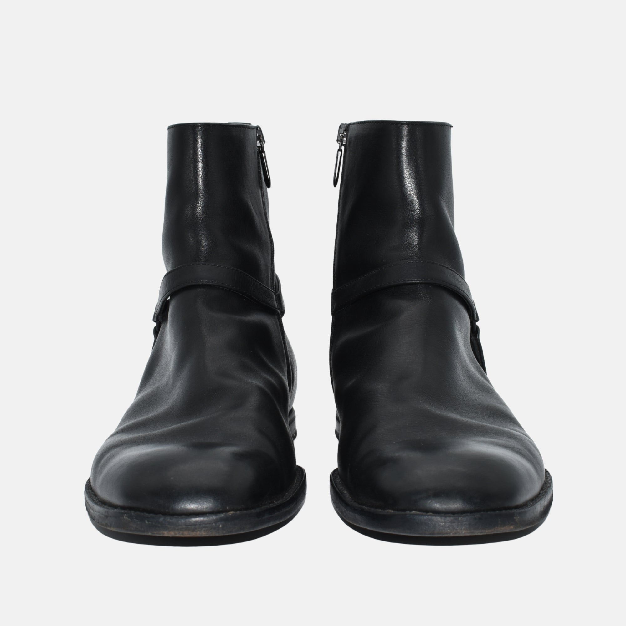 Black Half Boots made of Leather (EU 43)