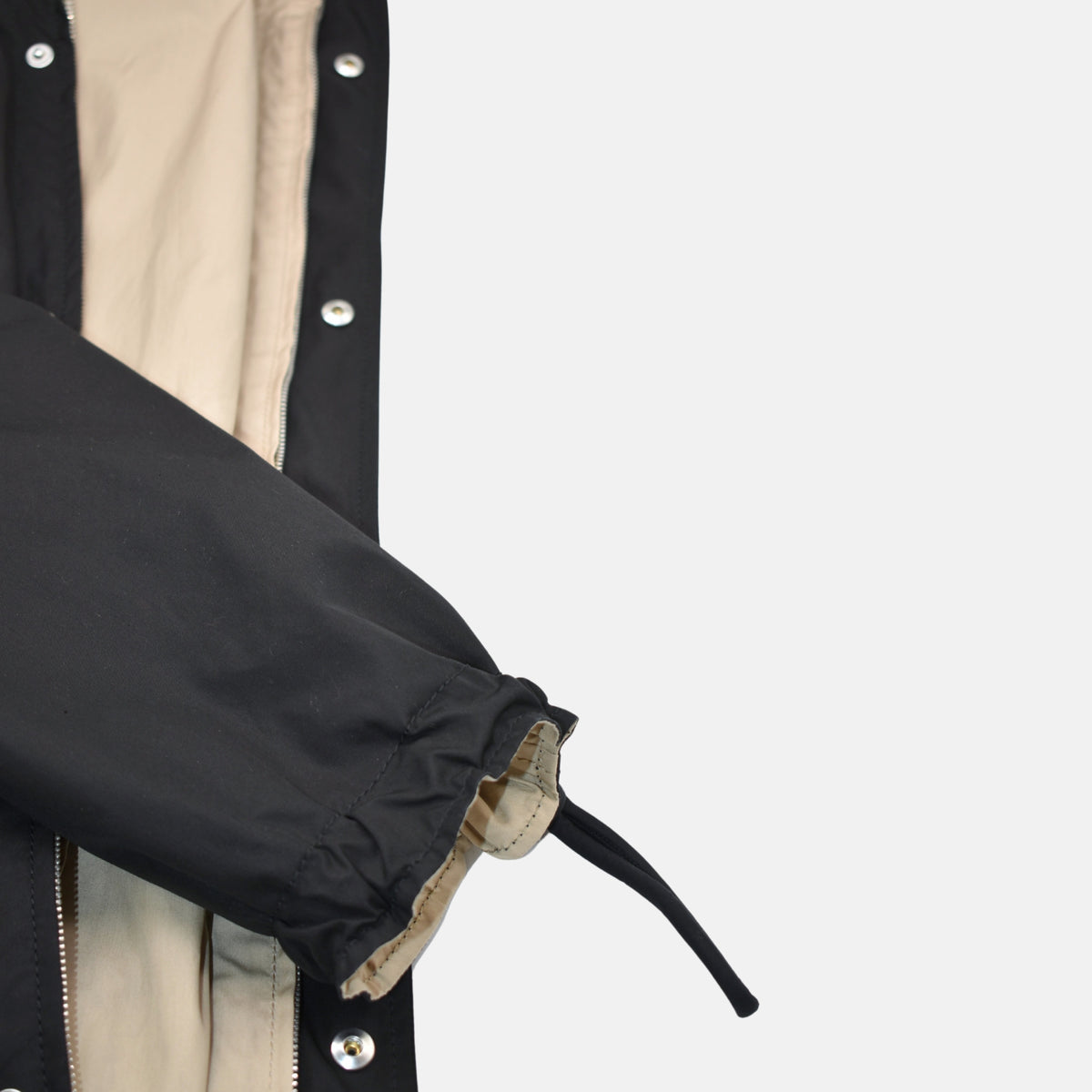 Black Hooded Coat made of Cotton (EU 46)