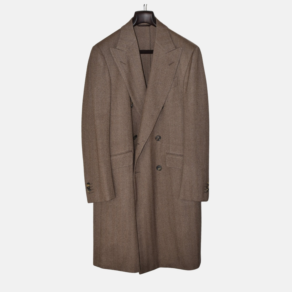 Brown Herringbone Coat made of Wool/ Cashmere (EU 50)