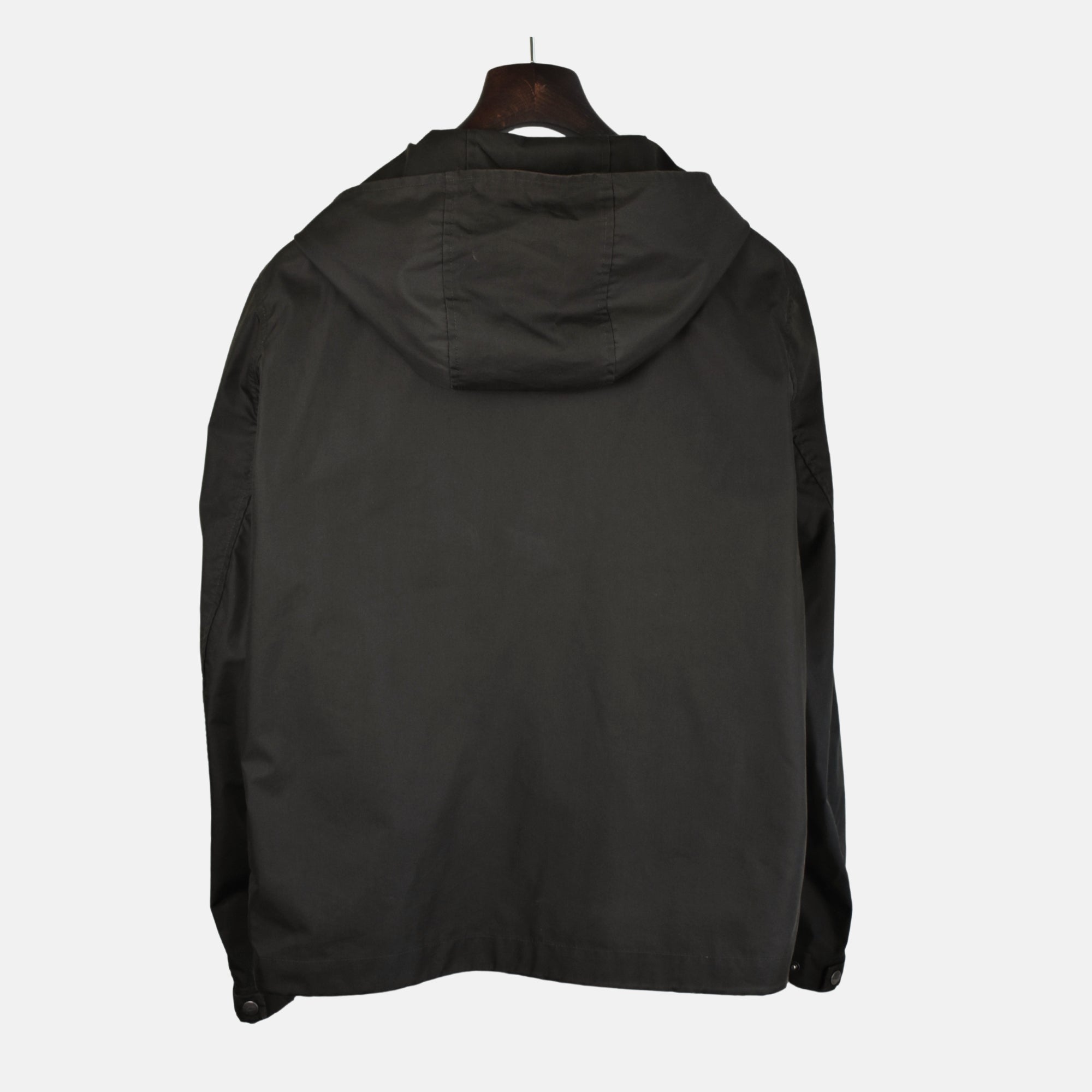 Dark Olive Hooded Jacket made of Cotton/Polyamide (EU 48)