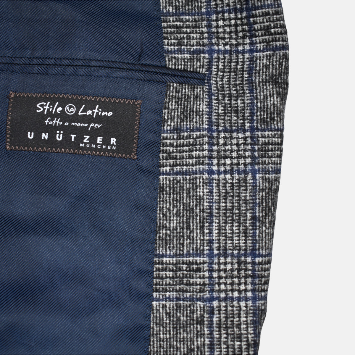 Multicoloured Checkered Suit made of Wool/Baby Alpaka (EU 54)