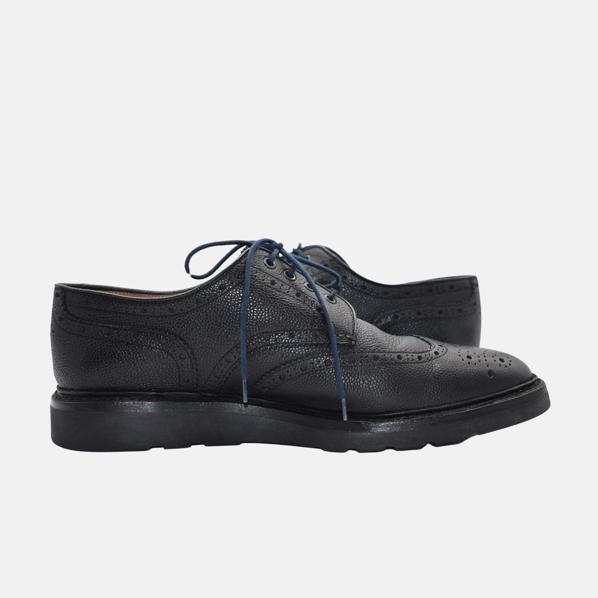 Dark Blue Budapester Shoes made of Leather (EU 42/US 9,5)