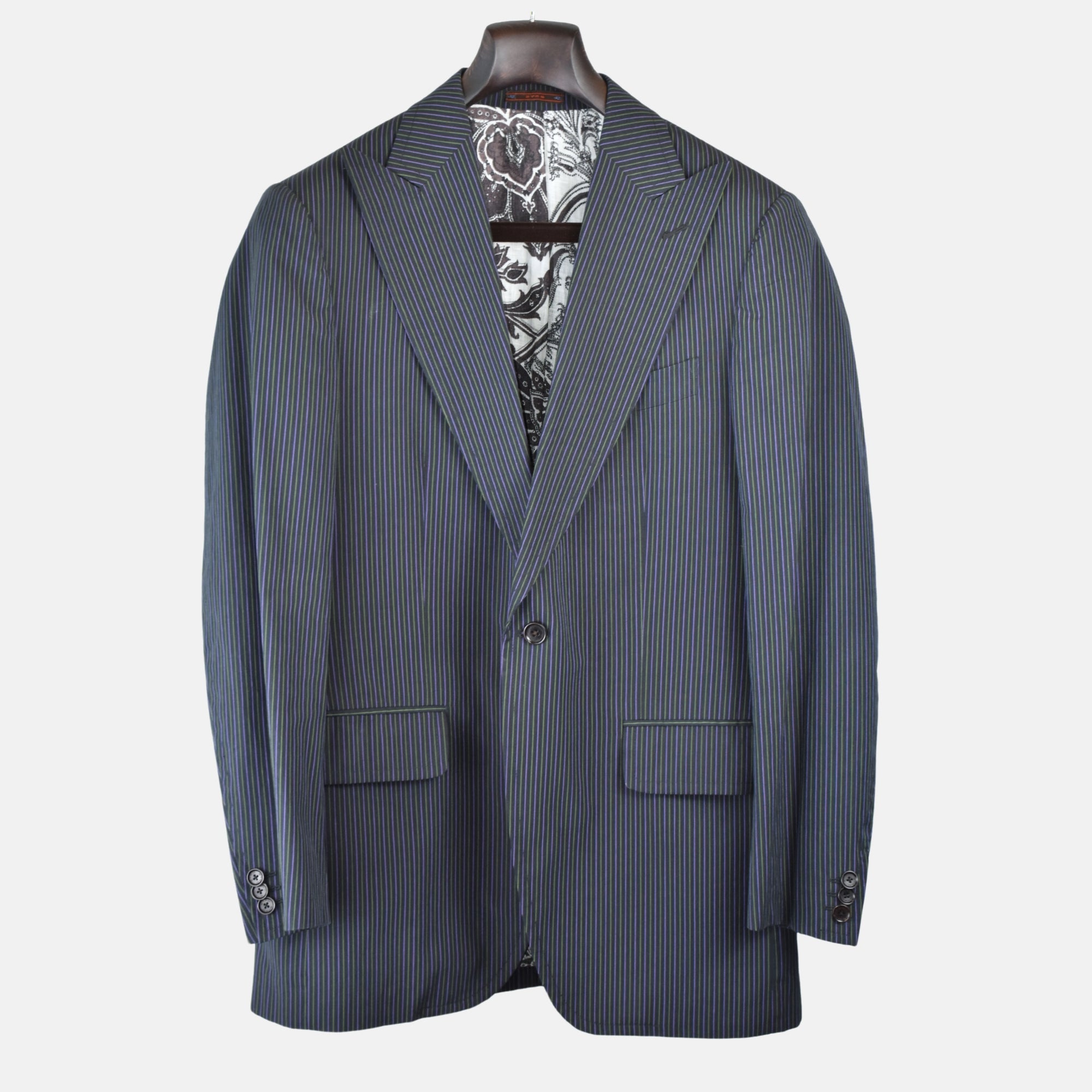 Multicoloured Striped Suit made of Cotton (EU 48)
