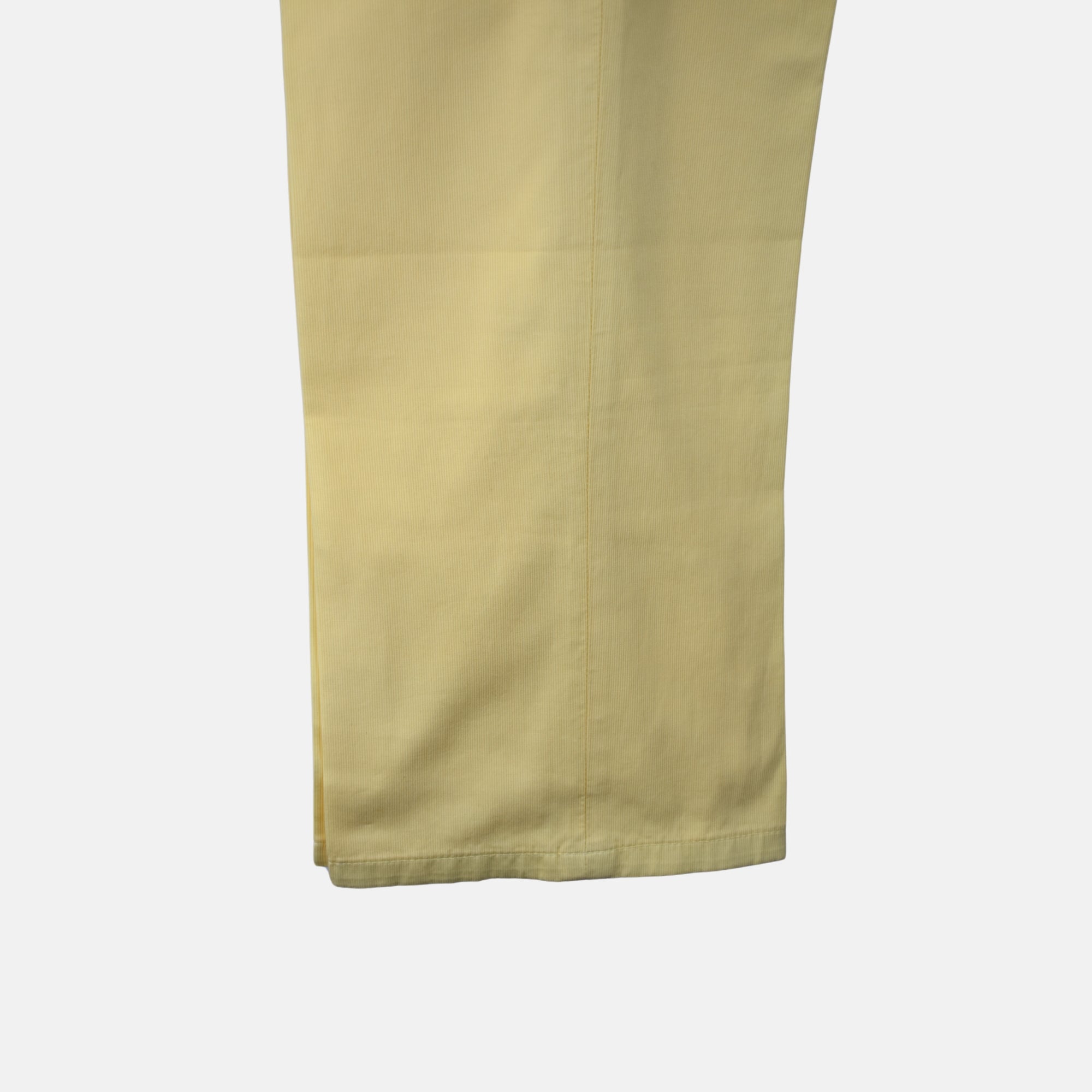 Light Yellow Summer Corduroy Trousers made of Cotton (EU 50)