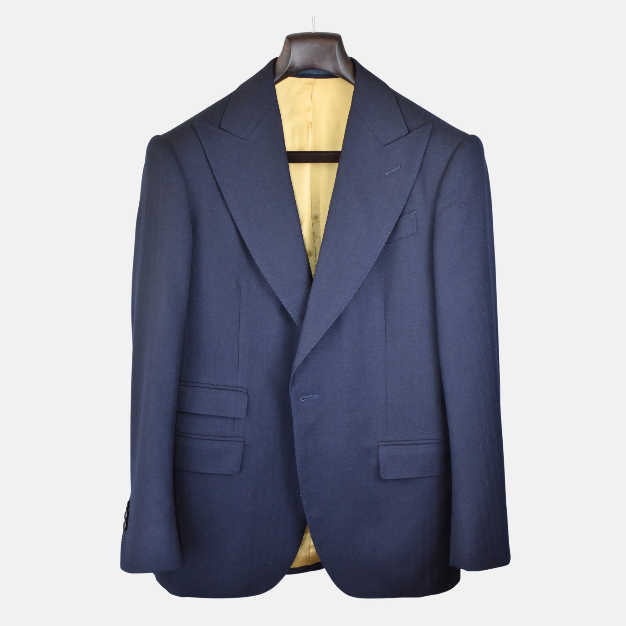 Darkblue Herringbone Suit made of Wool (EU 50)