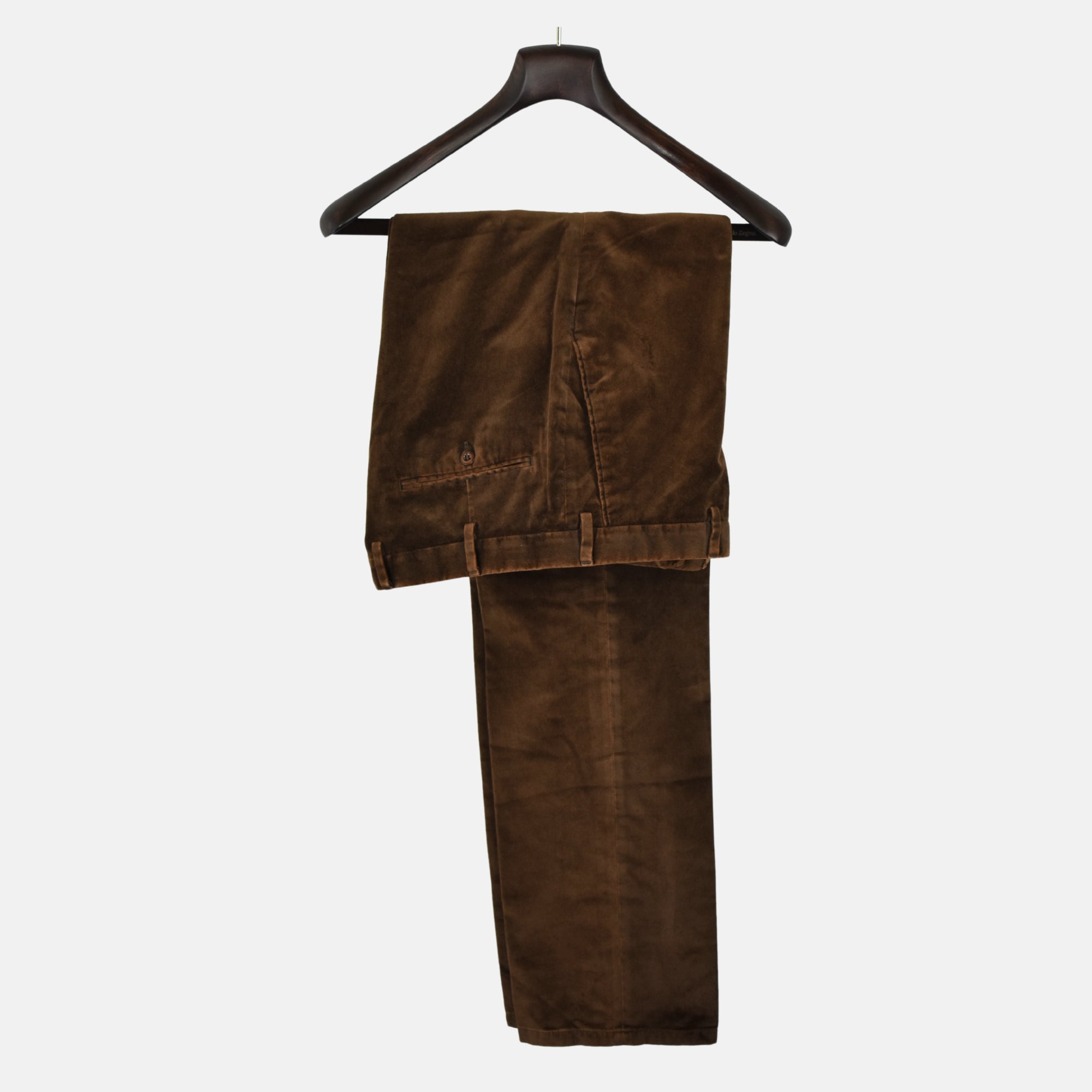 Brown Velvet Trousers made of Cotton (EU 50)
