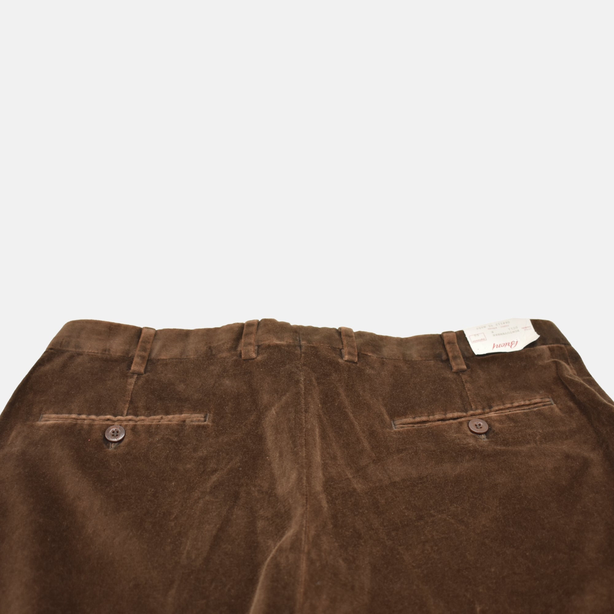 Brown Velvet Trousers made of Cotton (EU 50)