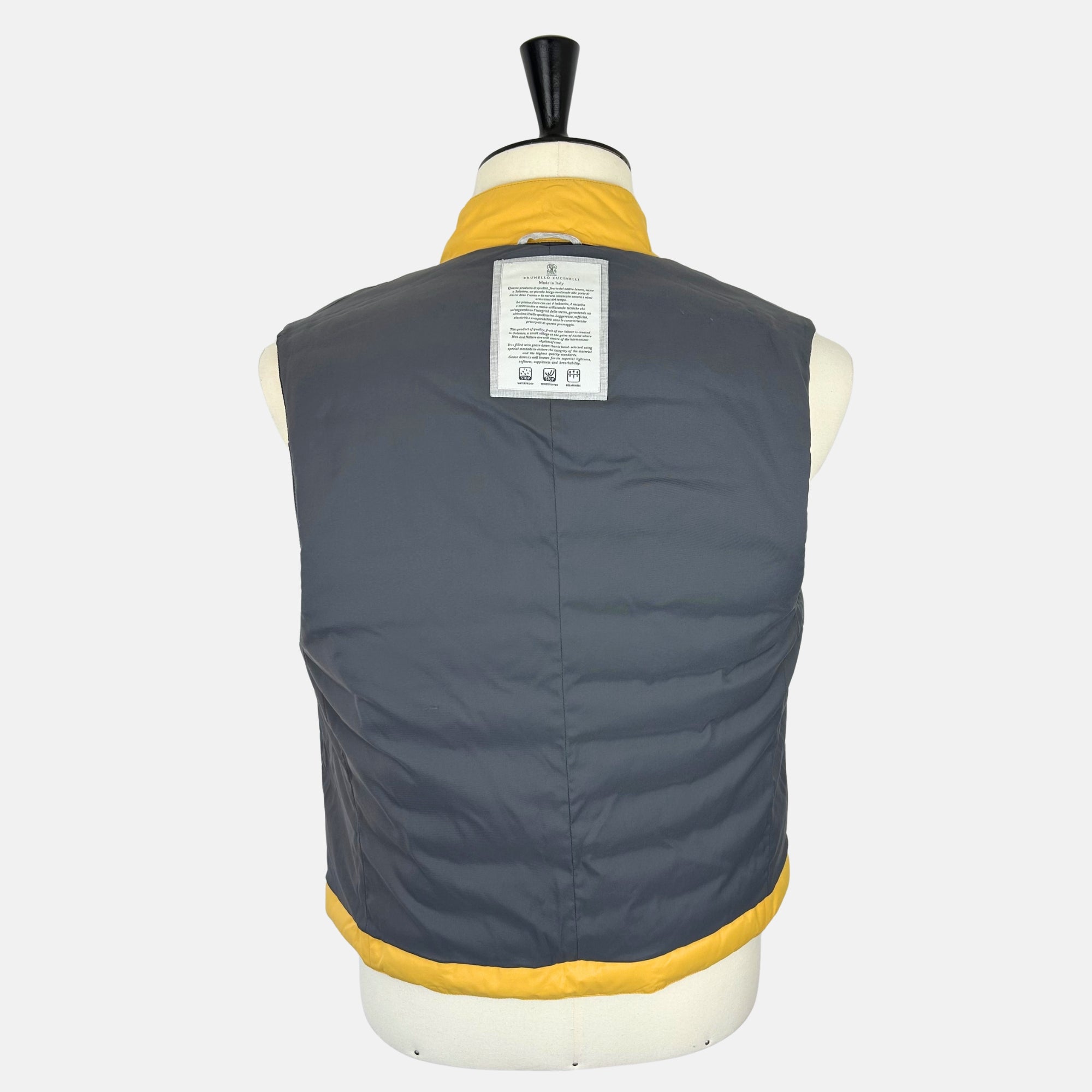 Yellow Down Vest made of Nylon (M)