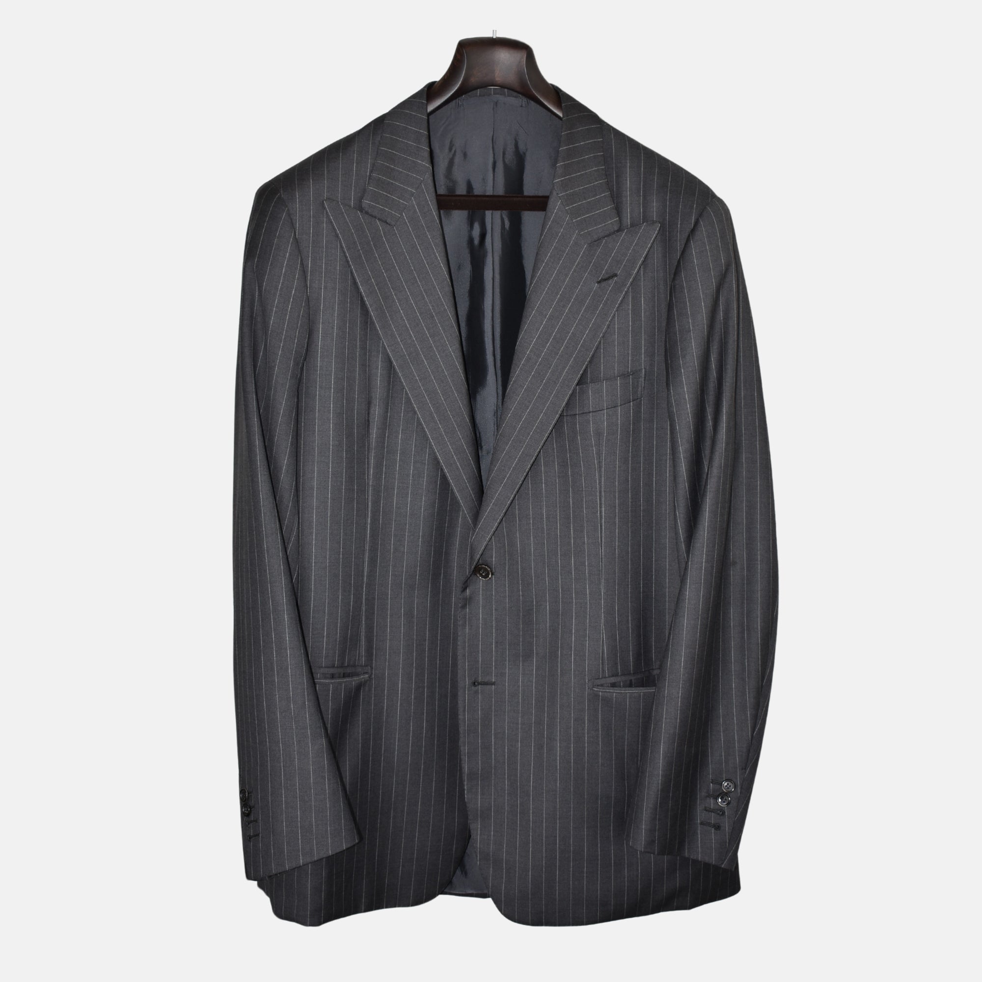 Antracite Striped  Suit made of Wool (EU 52L)