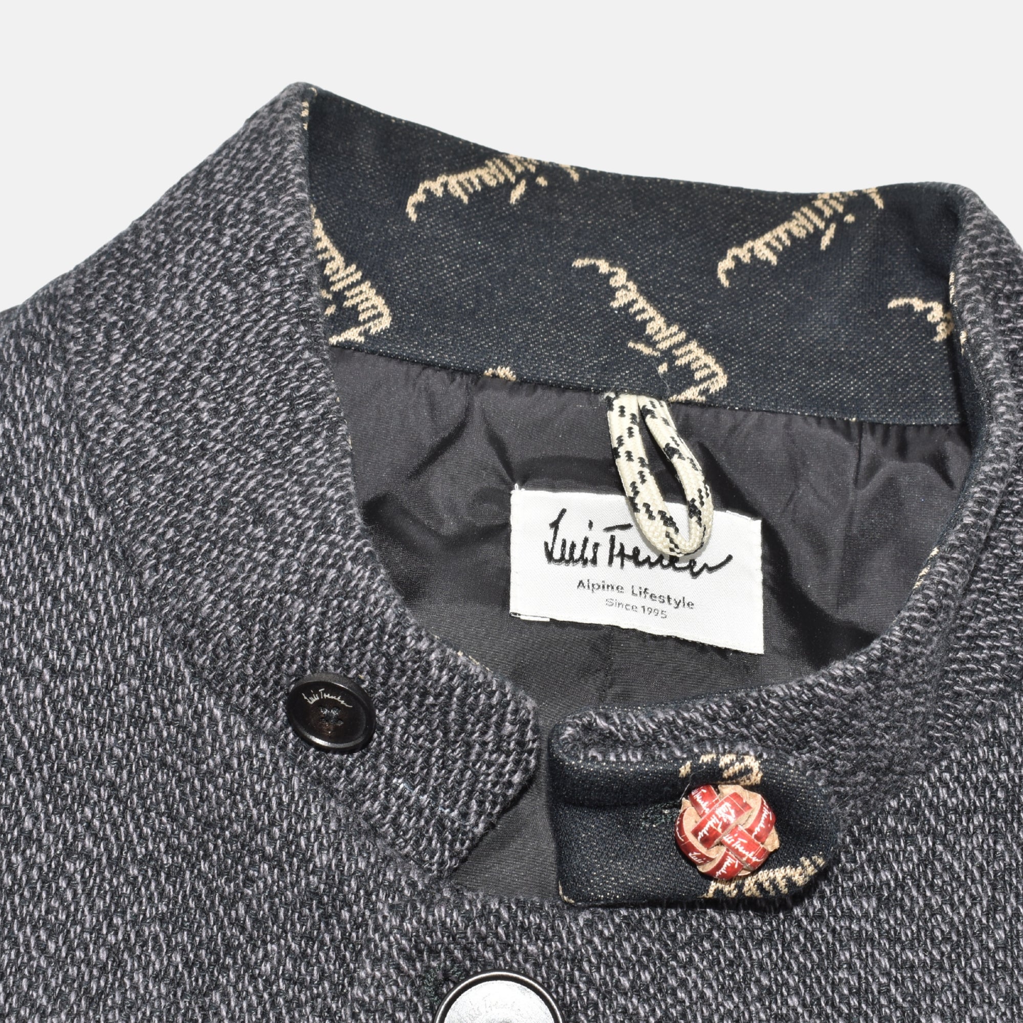 Antracite Melange Jacket made of Cotton/Linen/Polyamide (EU 54)