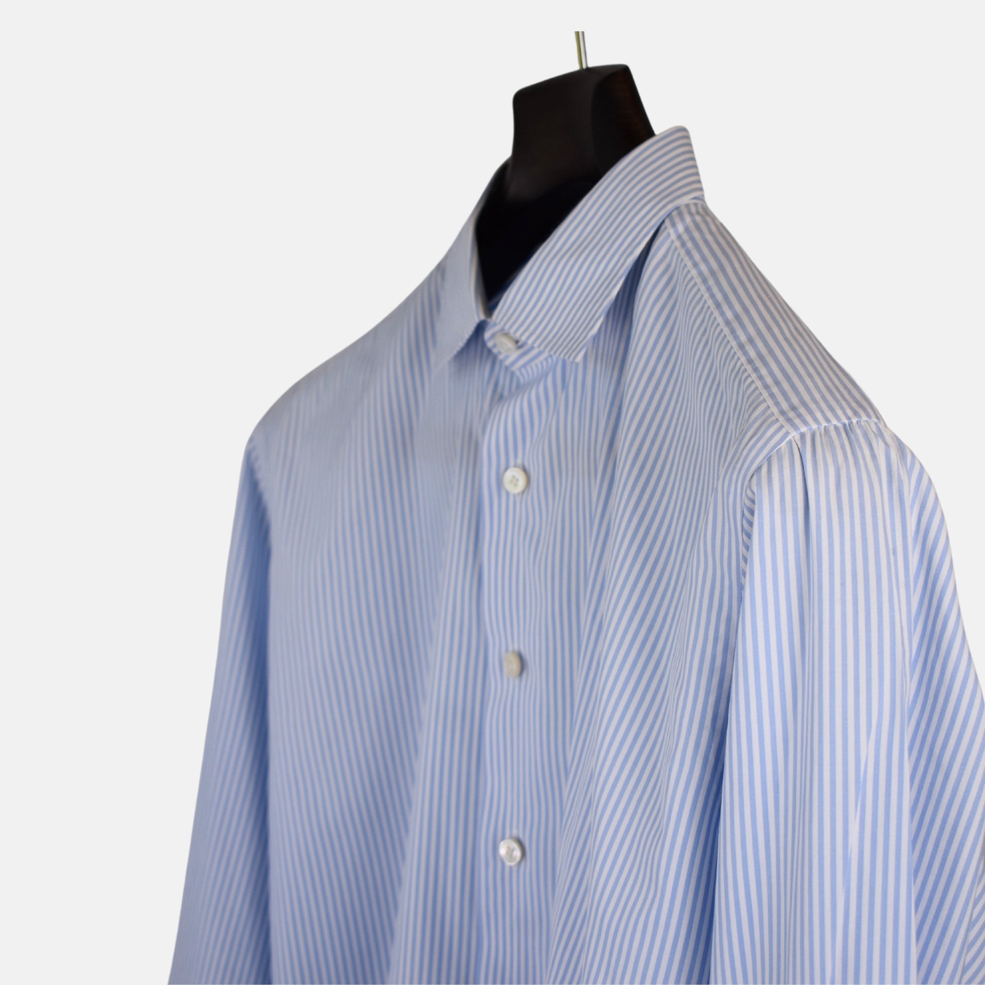 Blue-White Striped Shirt made of Cotton (EU 41)