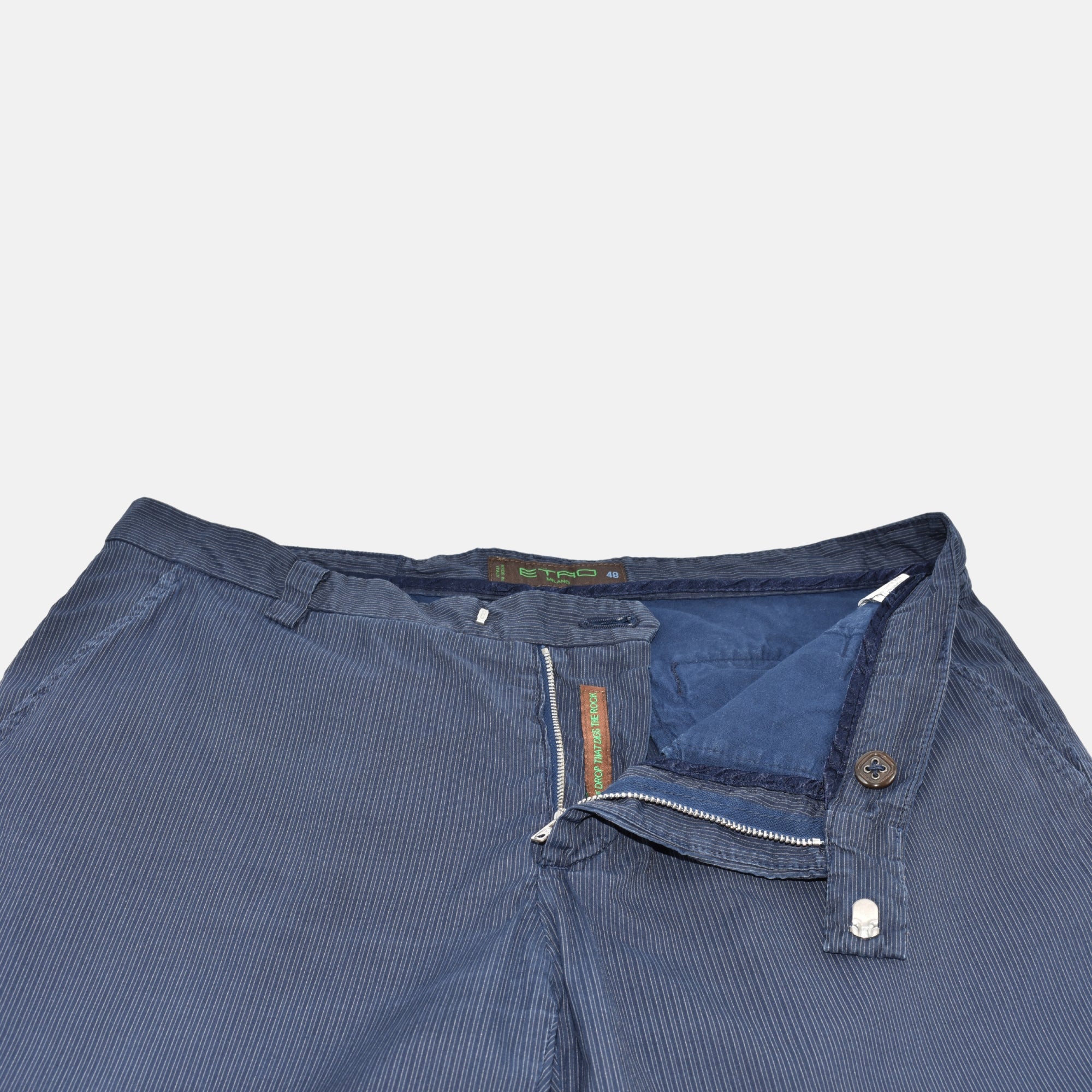 Blue Striped Shorts made of Cotton (EU 48)