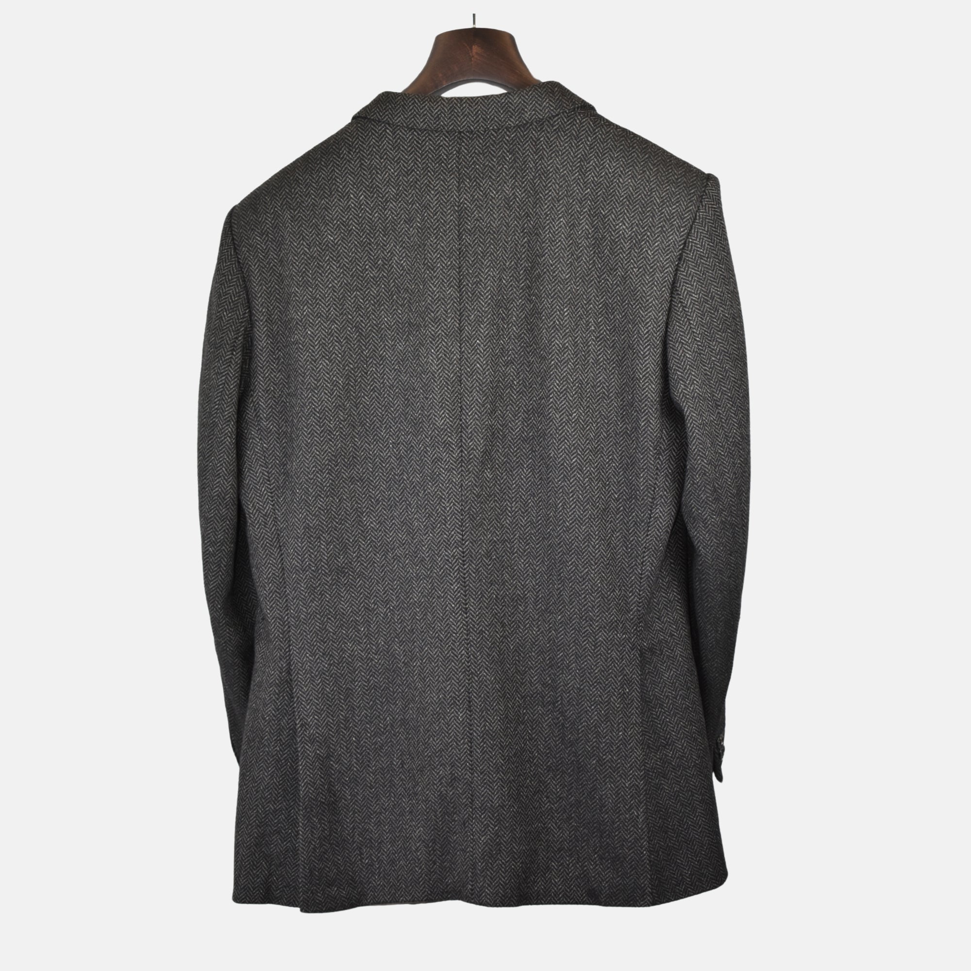 Gray/Black Heeringbone Blazer made of Cashmere (EU 52)