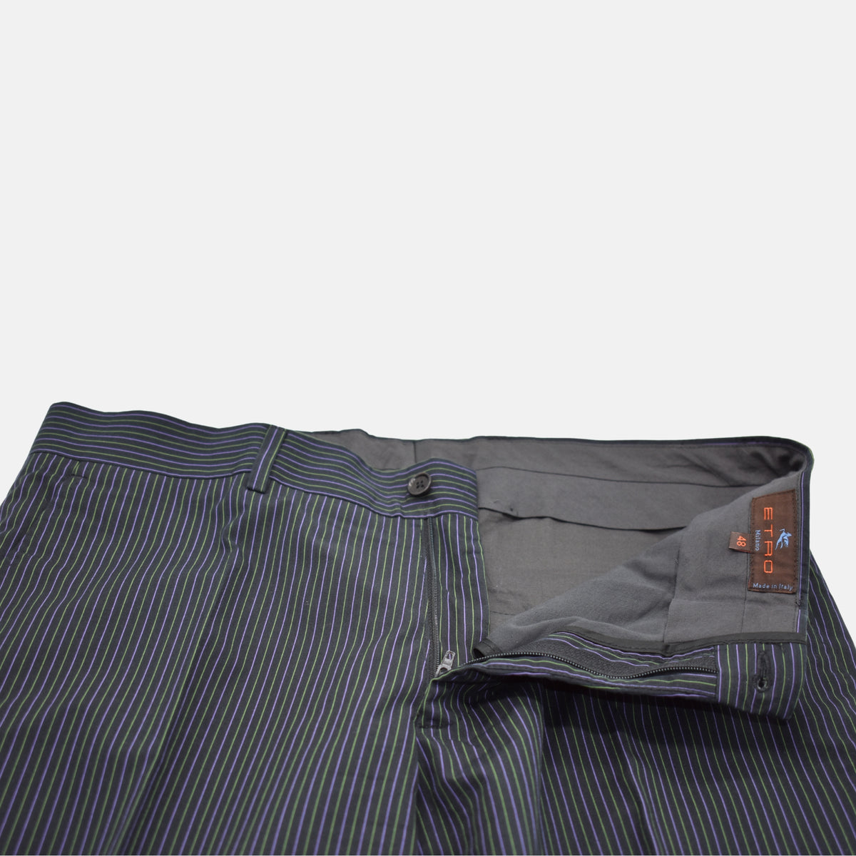 Multicoloured Striped Suit made of Cotton (EU 48)