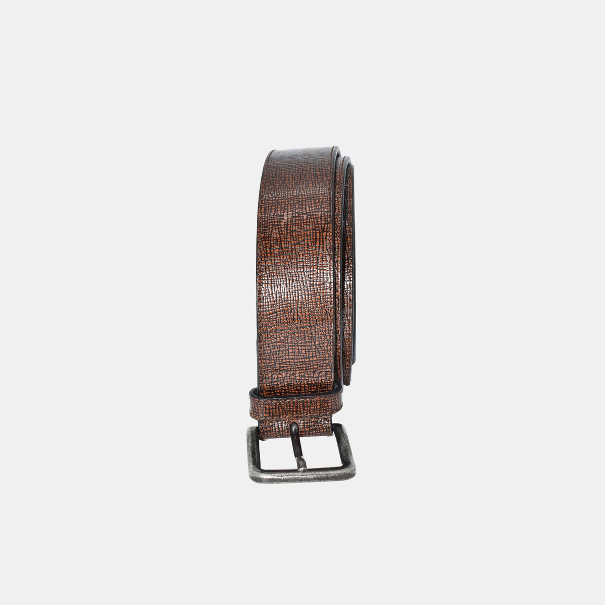 Brown Patterned Belt made of Leather