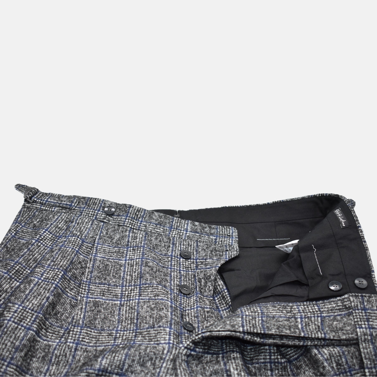 Multicoloured Checkered Suit made of Wool/Baby Alpaka (EU 54)