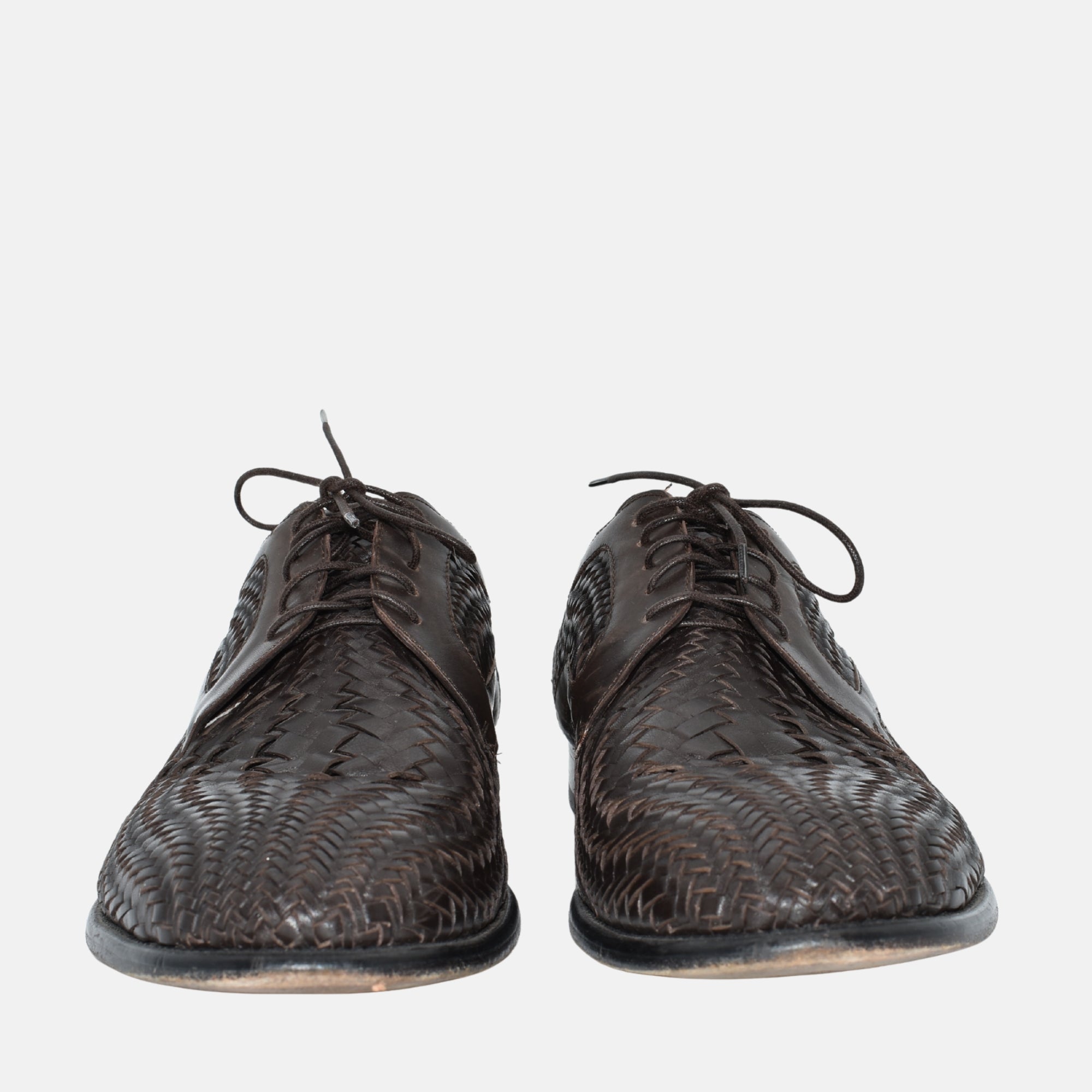 Brown Braided Shoes made of Leather (EU 44)