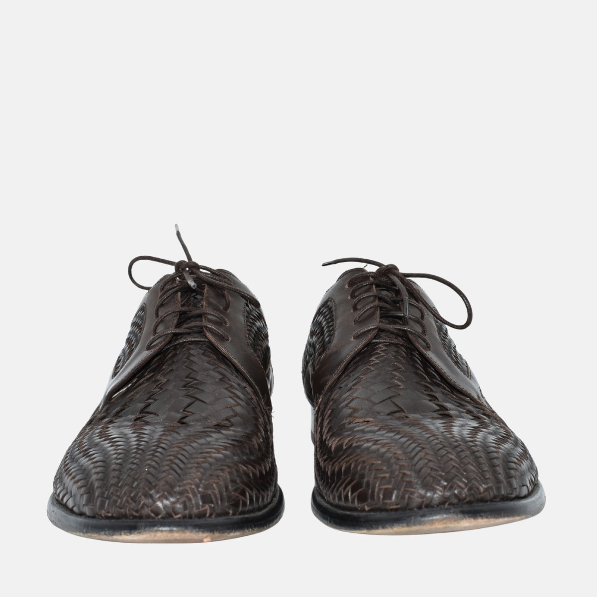 Brown Braided Shoes made of Leather (EU 44)