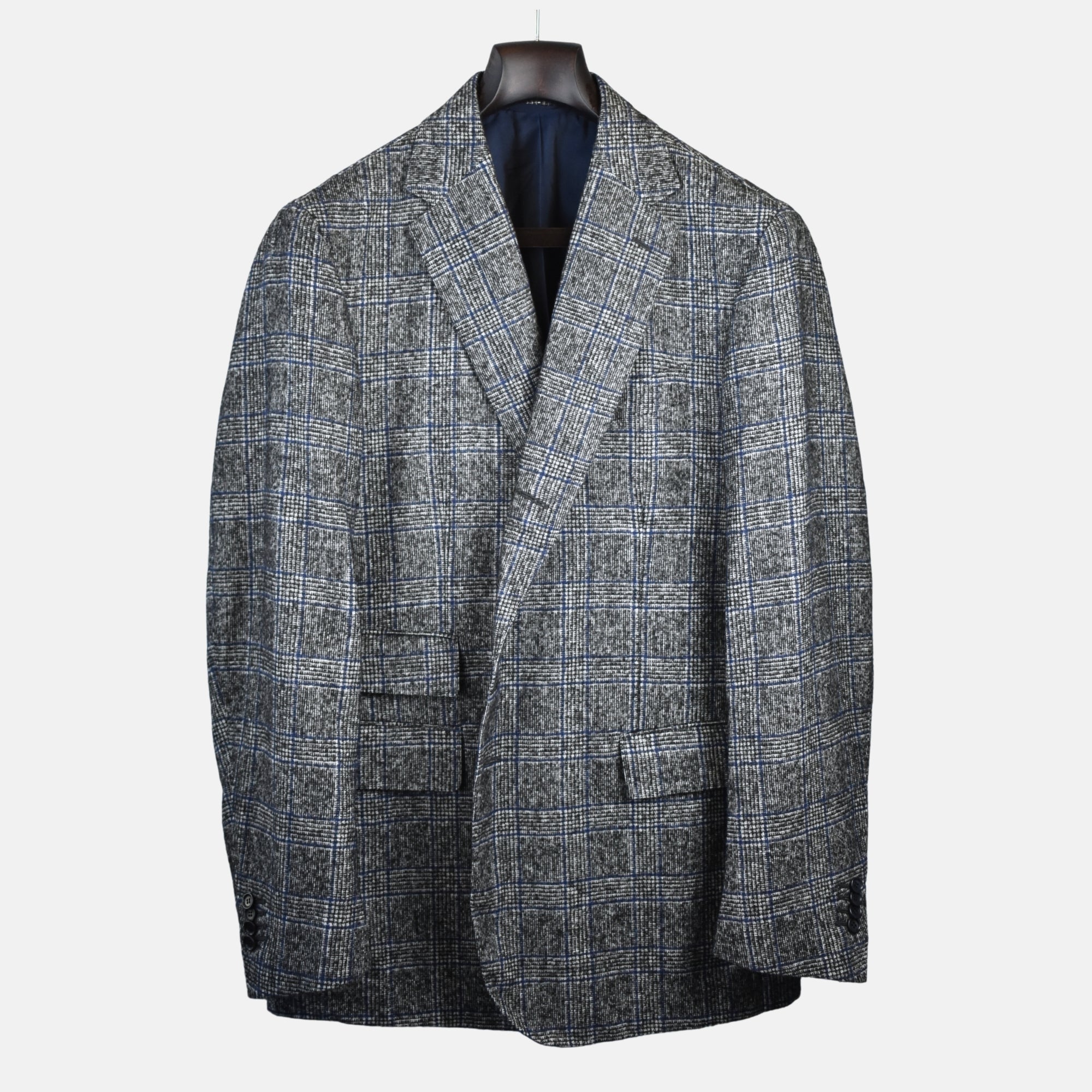 Multicoloured Checkered Suit made of Wool/Baby Alpaka (EU 54)
