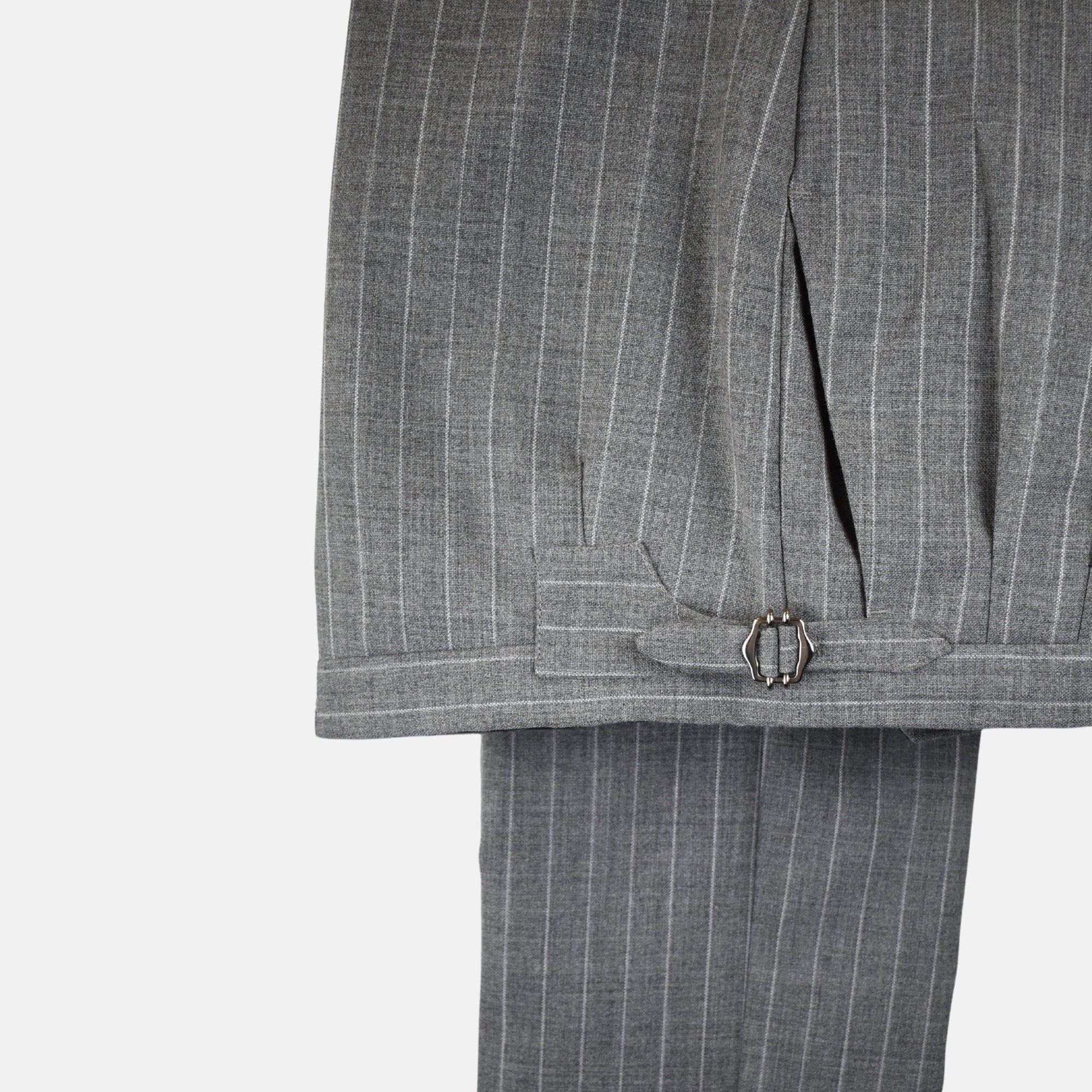 Light Gray Stripe Suit made of Wool (EU 50)